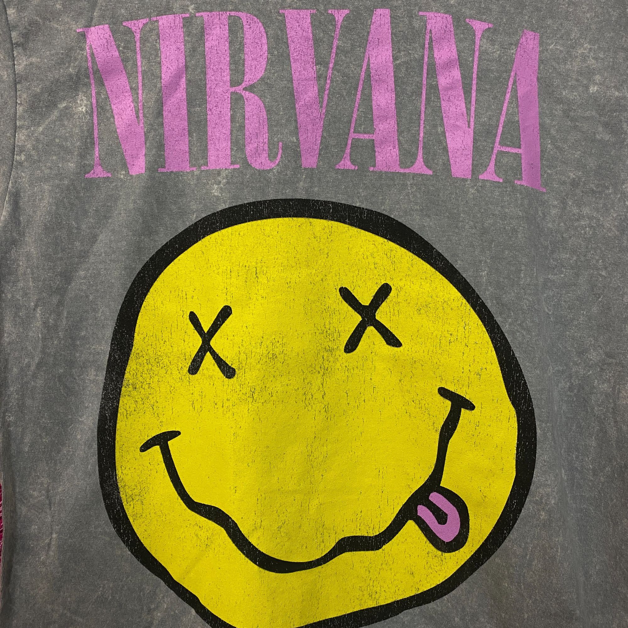 Nirvana Nirvana Smiley Face Acid Wash Graphic Grunge T-Shirt Medium Size US M / EU 48-50 / 2 - 2 Thumbnail