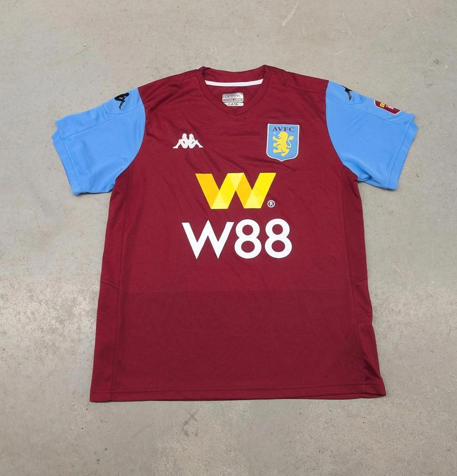 Kappa Kappa Aston Villa FC 2019-20 Home Red and Blue Soccer Jersey Size US XL / EU 56 / 4 - 1 Thumbnail