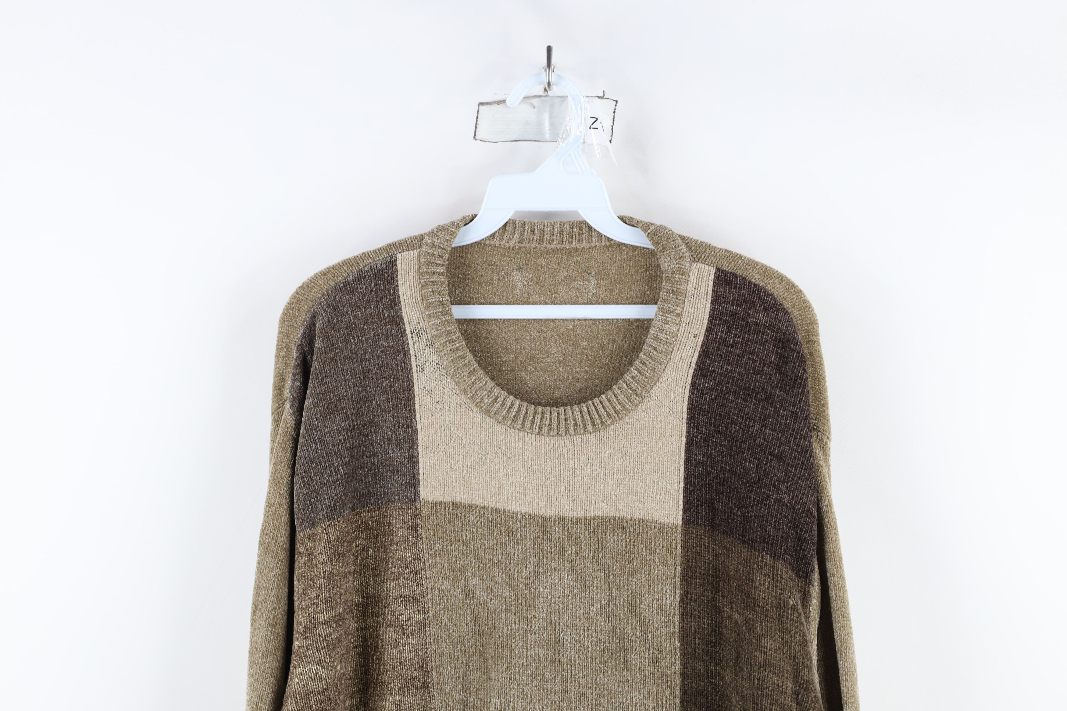 Vintage Vintage 90s Streetwear Checkered Fleece Crewneck Sweater Size US XXL / EU 58 / 5 - 2 Thumbnail