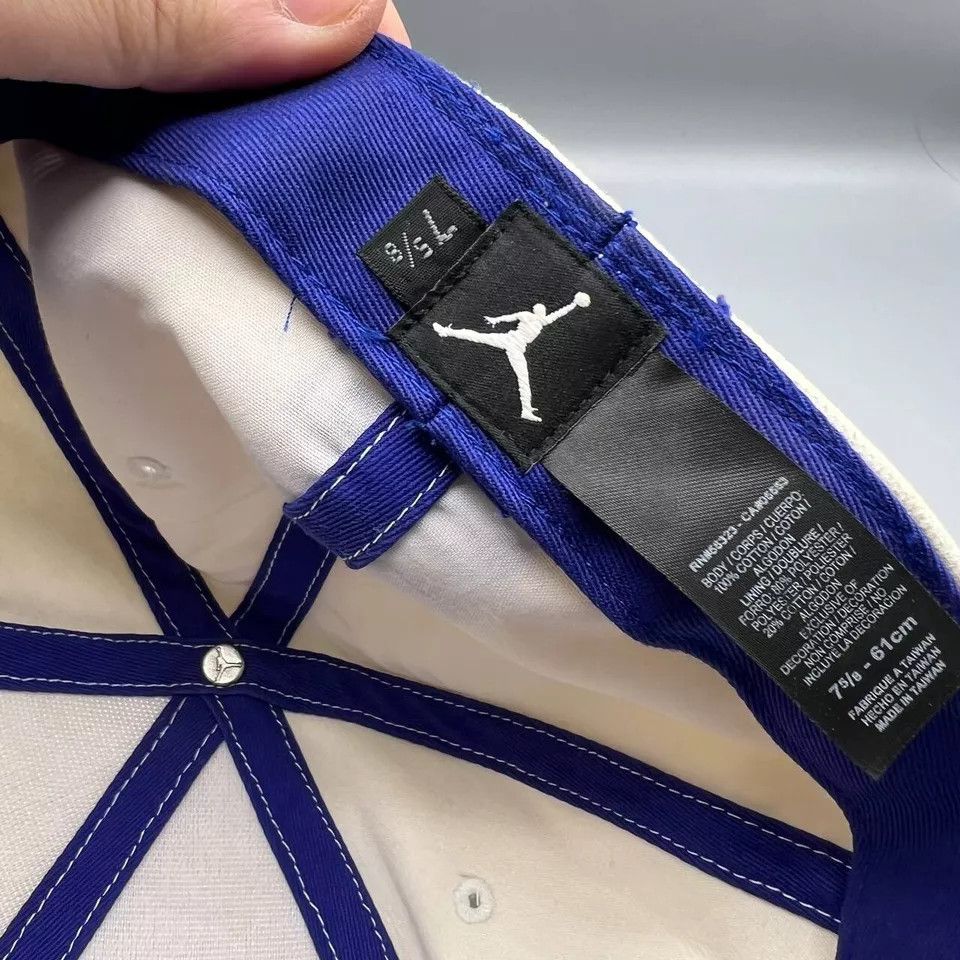 Jordan Brand Air Jordan J11 Hat Men 7 5/8 White Blue Jumpman Fitted Cap Size ONE SIZE - 4 Thumbnail