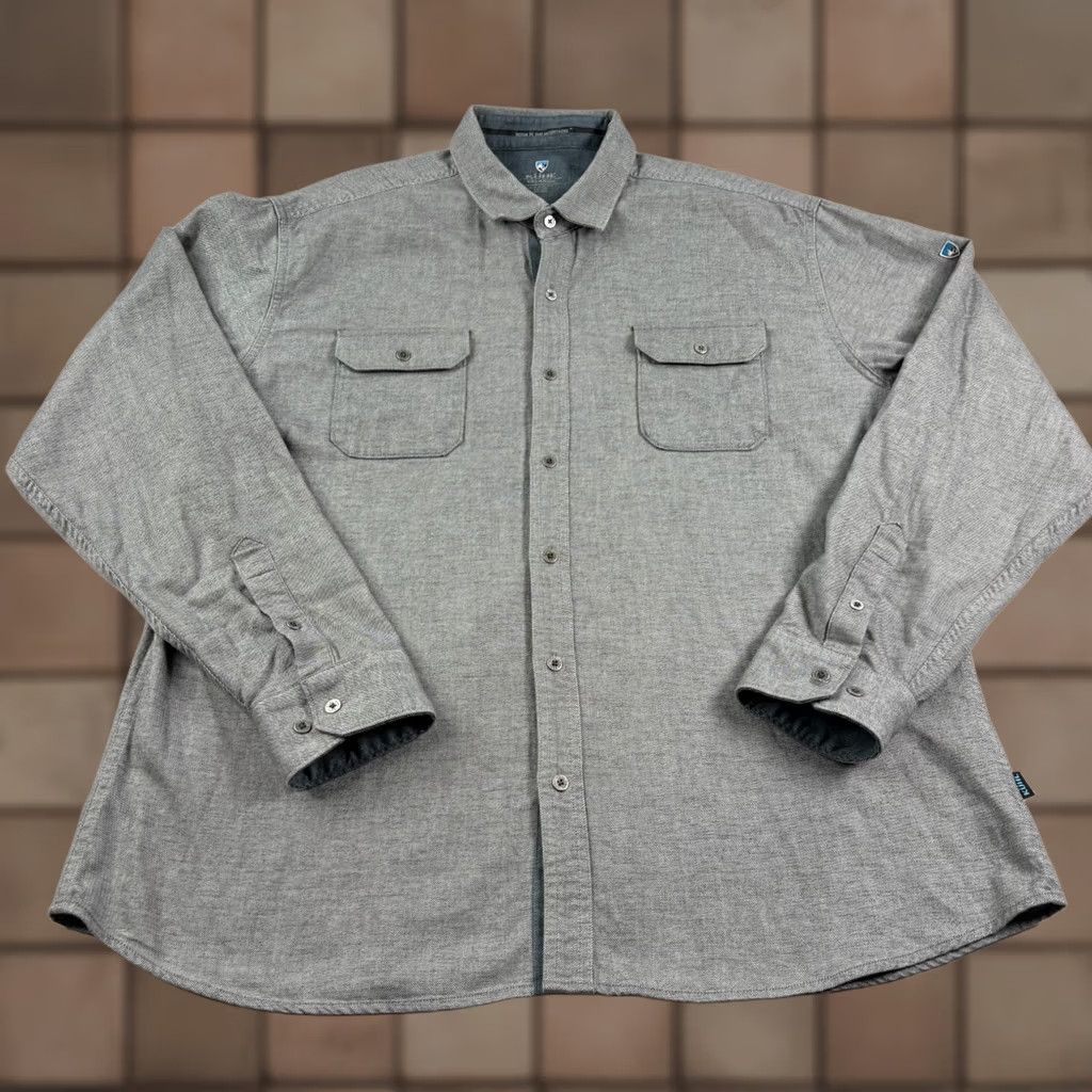 Vintage Kuhl Descendr Flannel Shirt Mens 2XL Gray Button Up Outdoor Hiking Trail Casual Shirt Mens 2XL Gray FLANNEL Button-Up Pockets Outdoor Size US XXL / EU 58 / 5 - 1 Thumbnail