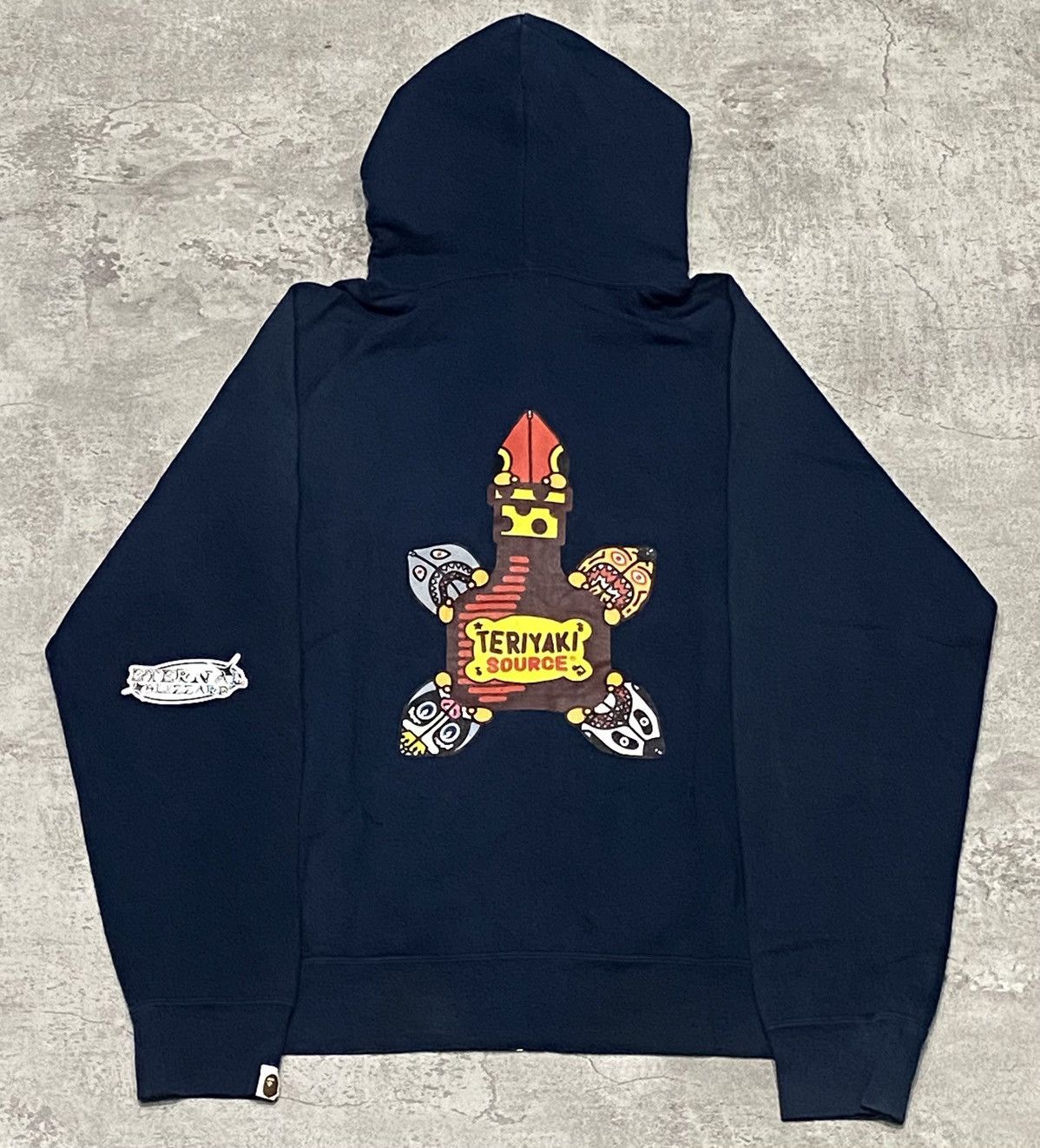 Bape Teriyaki Source Navy Full Zip Hoodie