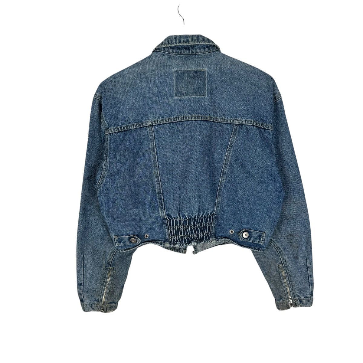Camel ☀️90s SWEET CAMEL DENIM BIKERS CROPPED JACKET Size S / US 4 / IT 40 - 8 Thumbnail