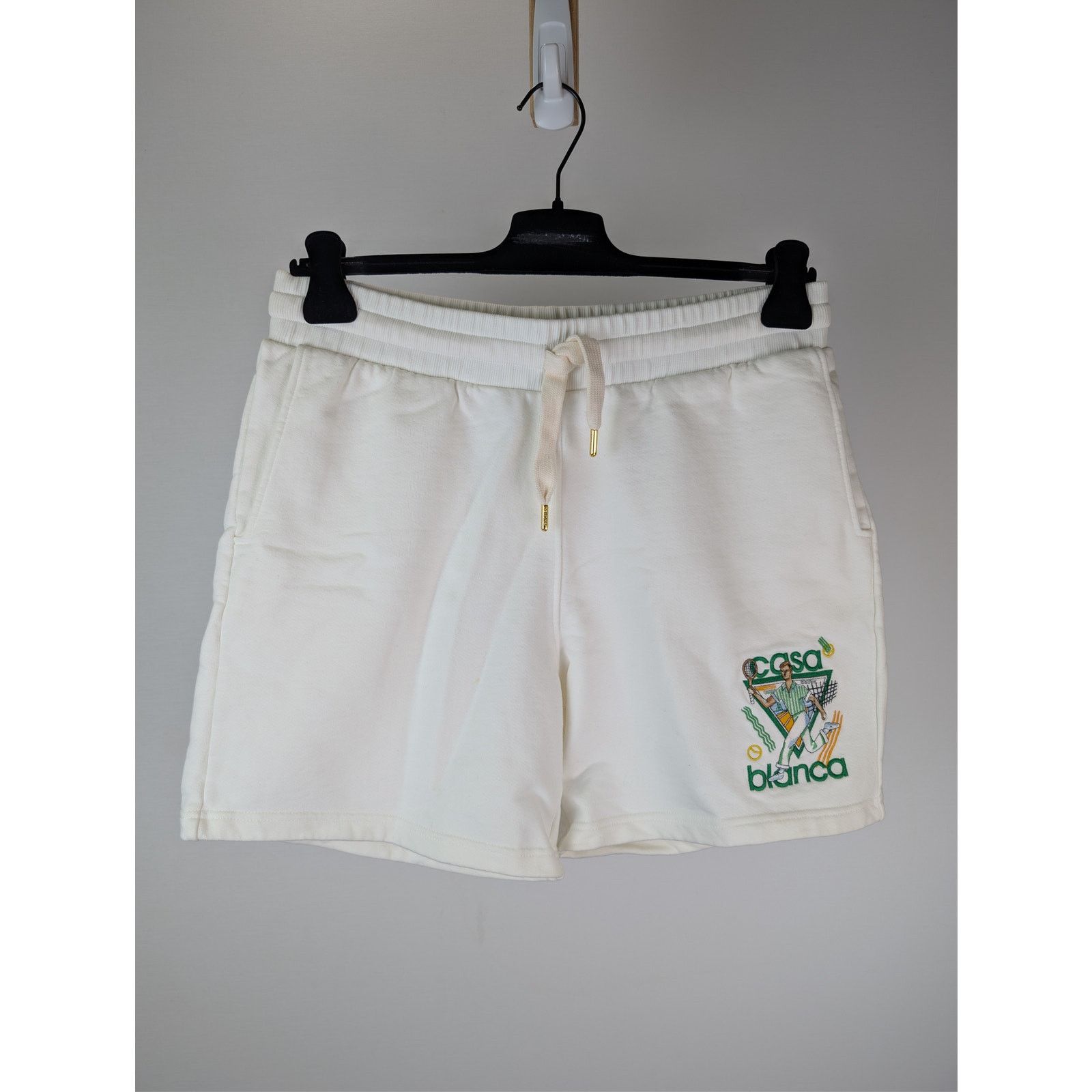 Casablanca o1rshd1 CC20 Le Jeu Embroidered Sweatshort in Off-White Size US 32 / EU 48 - 9 Thumbnail