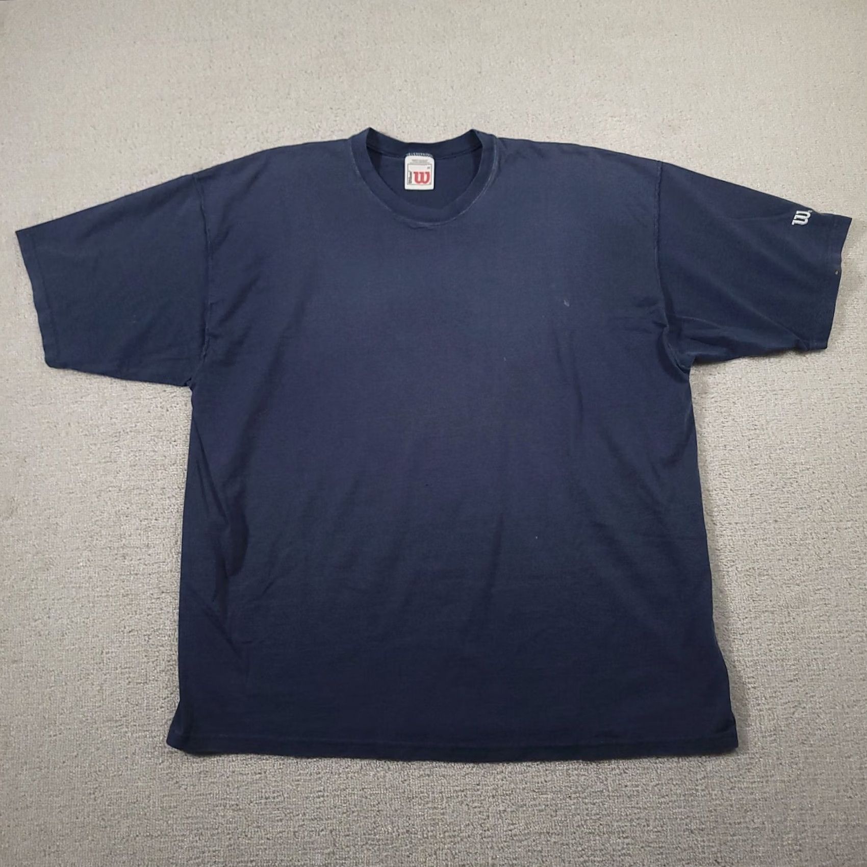 Wilson VINTAGE Wilson T-Shirt Blue 3X Big & Tall Men Short Sleeve 90s Logo Crew Neck Made In USA Size US XXL / EU 58 / 5 - 2 Thumbnail