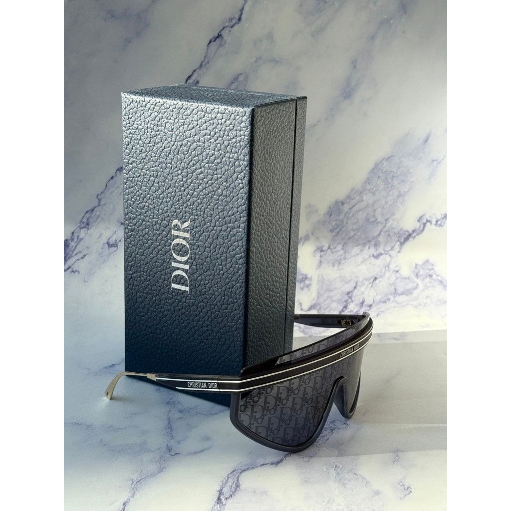 Dior NEW Dior DiorClub M2U Shield Mask Sunglasses Blue Logo Size ONE SIZE - 4 Thumbnail