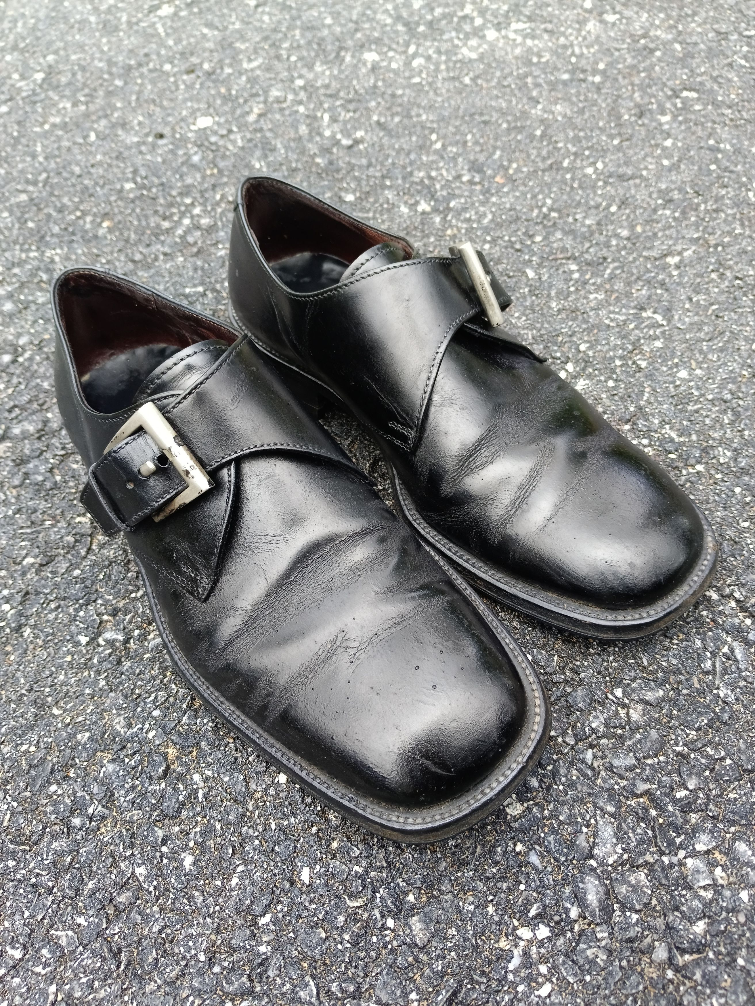 Prada PRADA LEATHER BLACK BUCKLE LOAFER SHOES Size US 7 / EU 40 - 2 Thumbnail