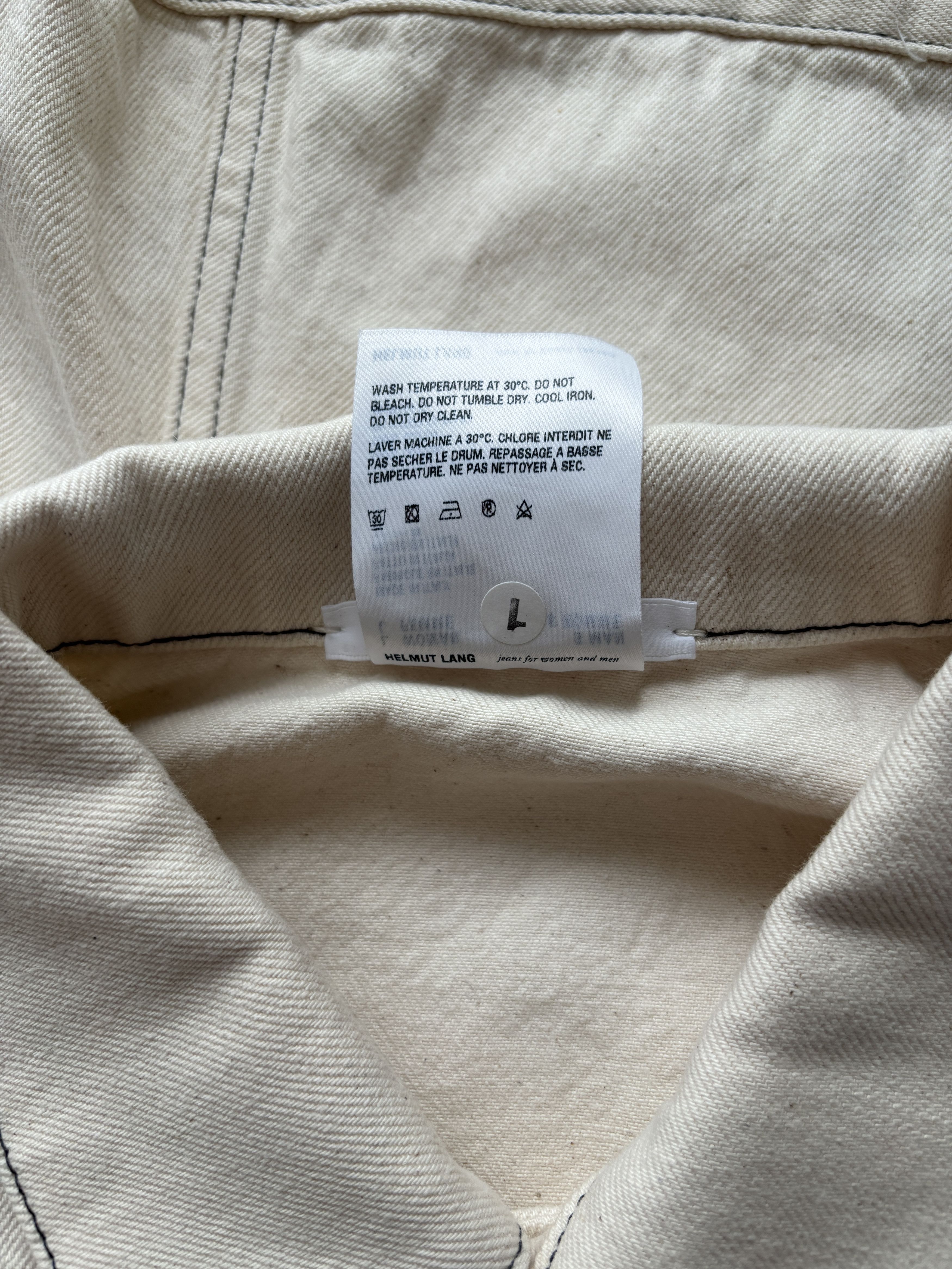 Helmut Lang ⚡️QUICK SALE⚡️Helmut Lang Natural Denim Trucker Jacket Size US S / EU 44-46 / 1 - 4 Thumbnail
