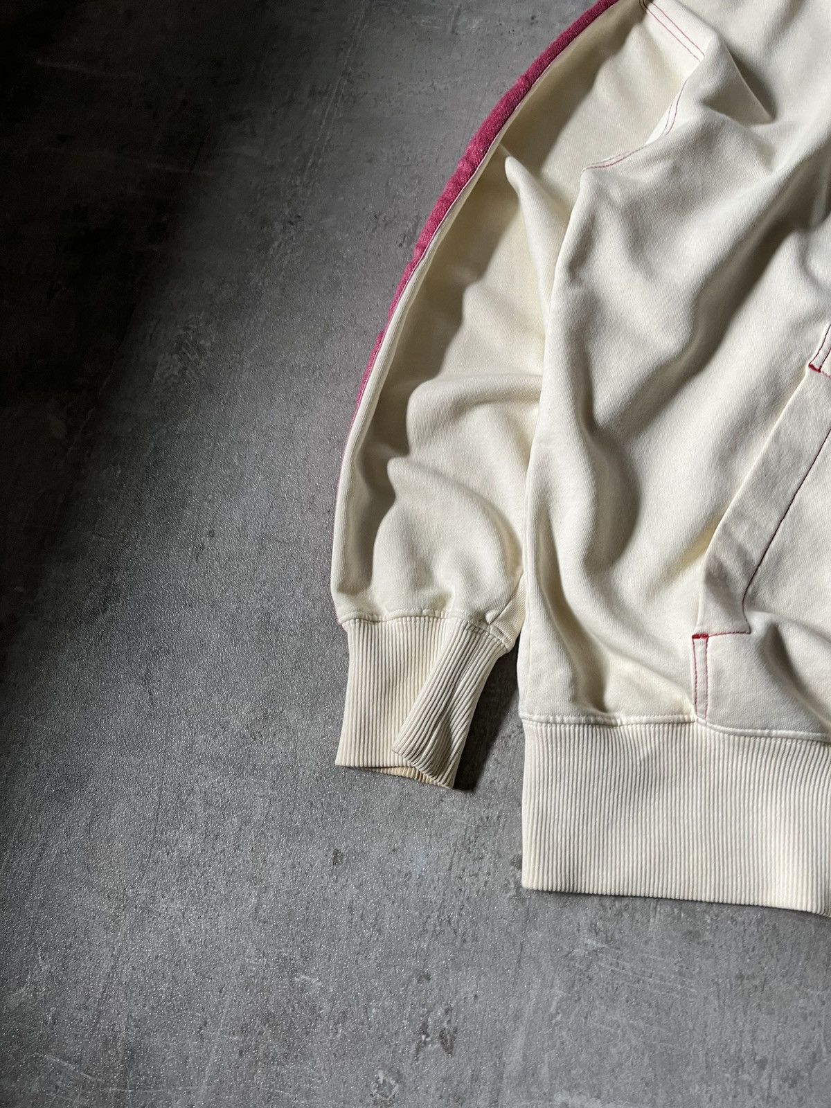 Acne Studios Acne Studios cream red striped hoodie basic Size US XS / EU 42 / 0 - 6 Thumbnail