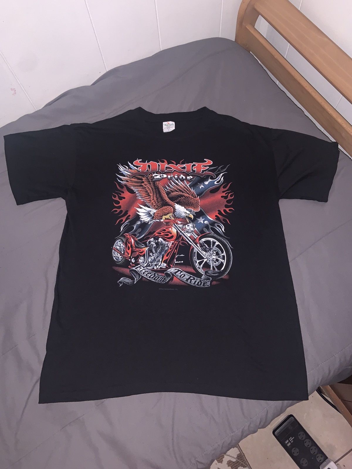 Other Vintage - Dixie Pride - Freedom To Ride T - Size L - Black Size US L / EU 52-54 / 3 - 1 Thumbnail