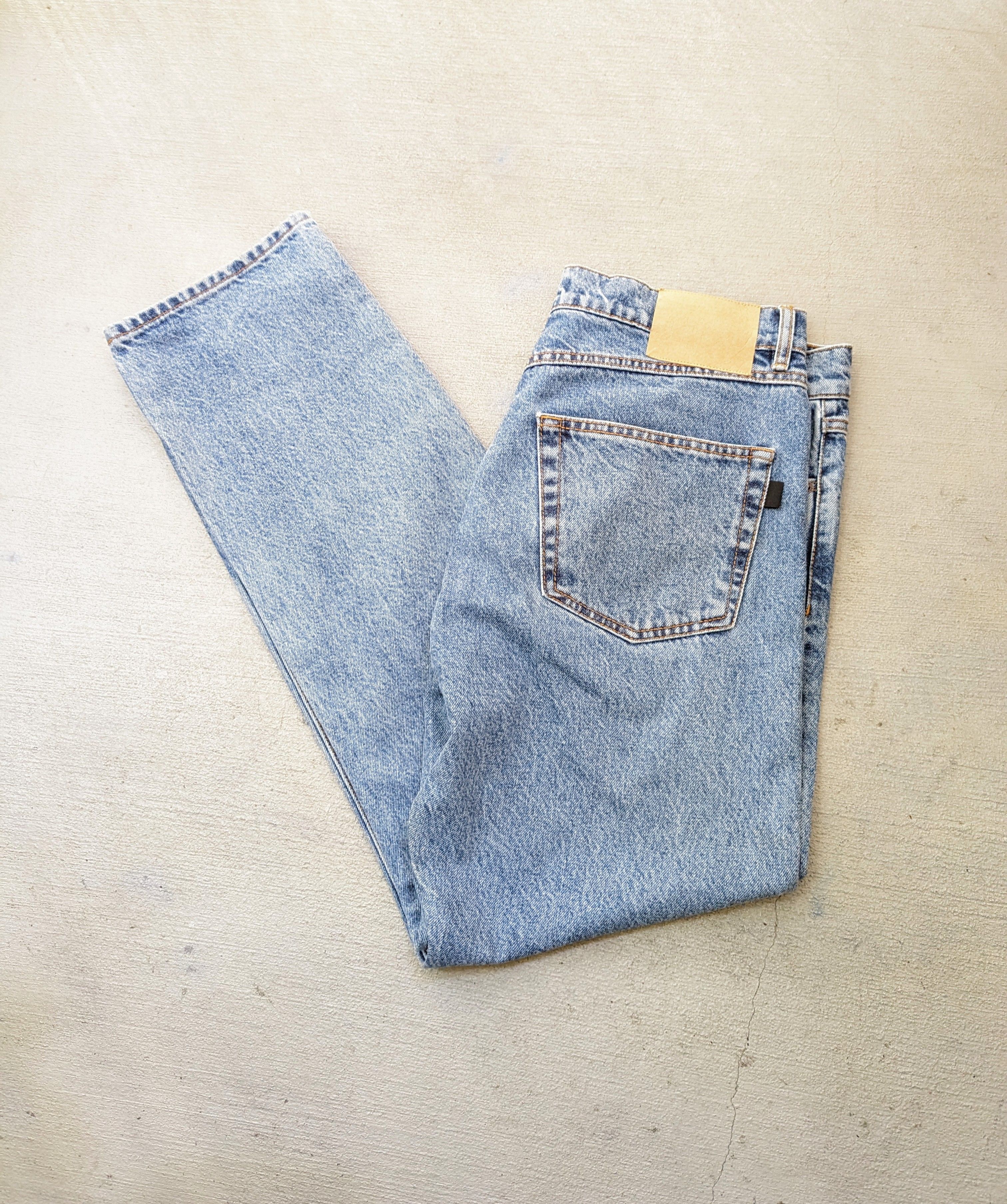 Pre-owned Balenciaga Jeans Blue 32 X 28 Lightwash Denim Slim Fit