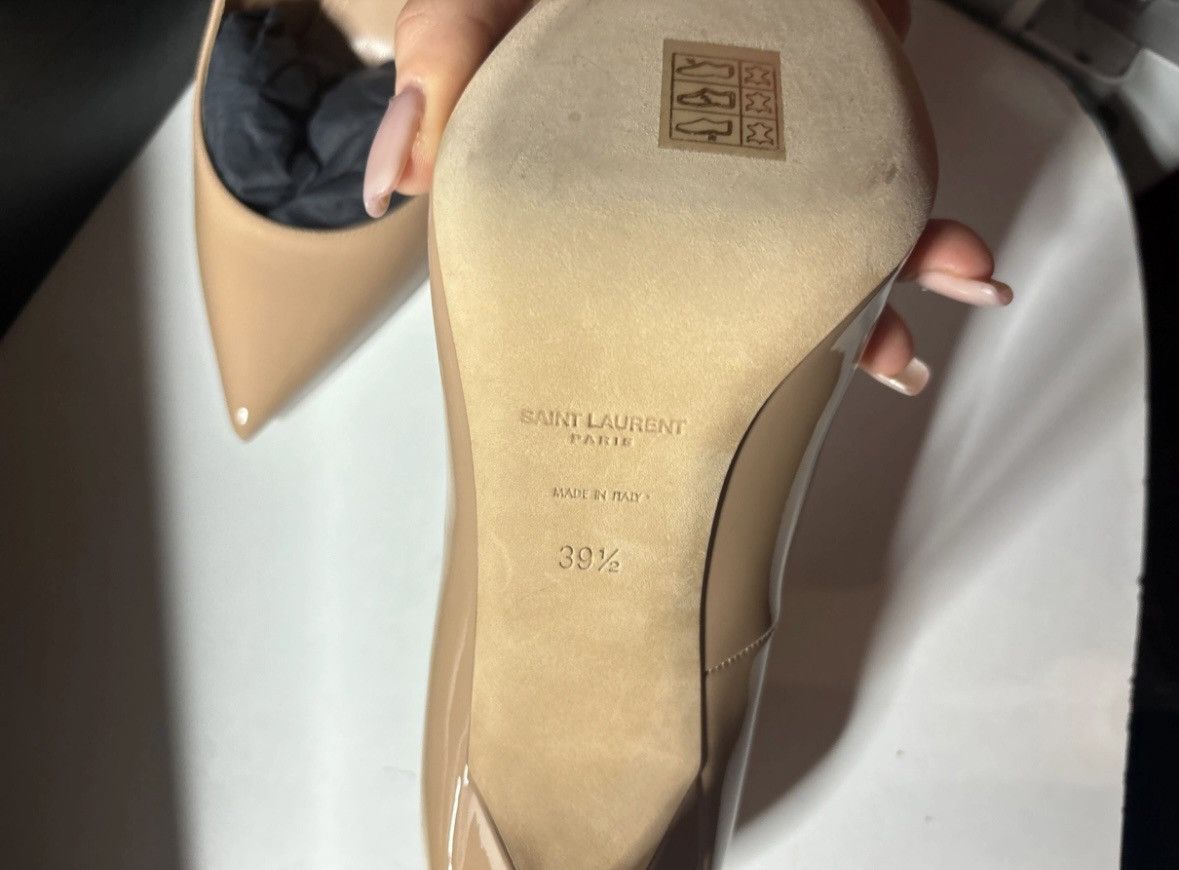 Saint Laurent Paris Anja Patent Leather Heels Size US 9.5 / IT 39.5 - 4 Thumbnail