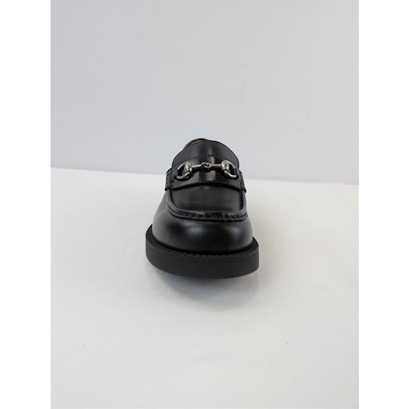 Gucci o1rshd1 Leather Taemin Moccasin Horsebit Loafer Boots Nero Size US 10.5 / EU 43-44 - 15 Thumbnail