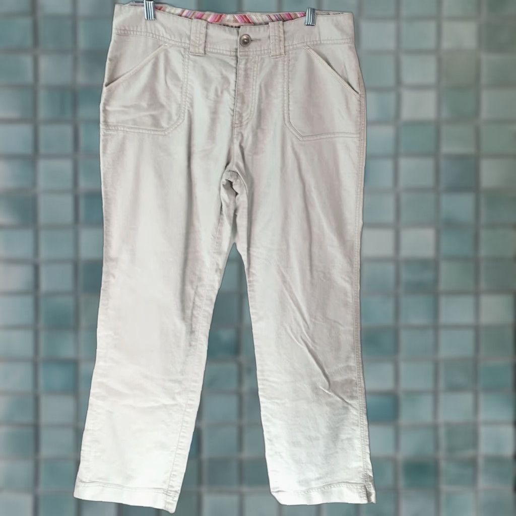 Vintage VINTAGE Maurices Womens Casual Regular Flat Front Trouser Beige Pants Size 11/12 34X30 Size 34" / US 12 / IT 48 - 1 Thumbnail