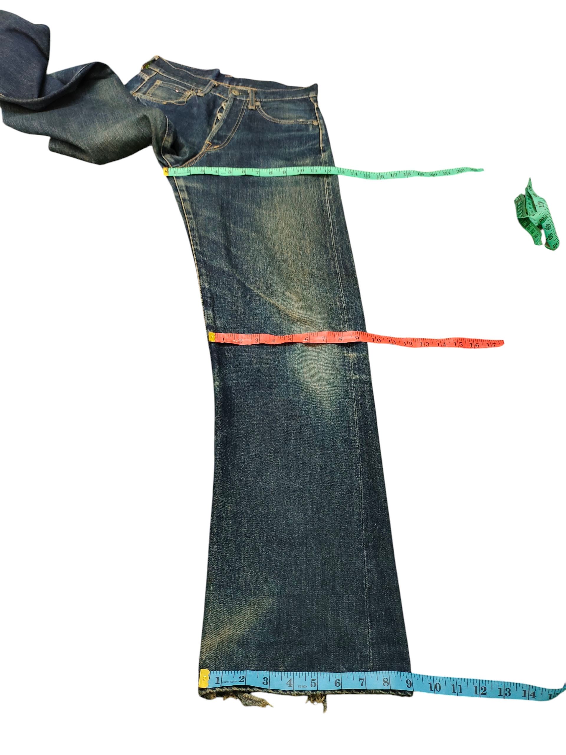 Nigel Cabourn Vintage 90s Nigel Cabourn Selvedge Clawmark Distress Jeans Size US 30 / EU 46 - 19 Thumbnail