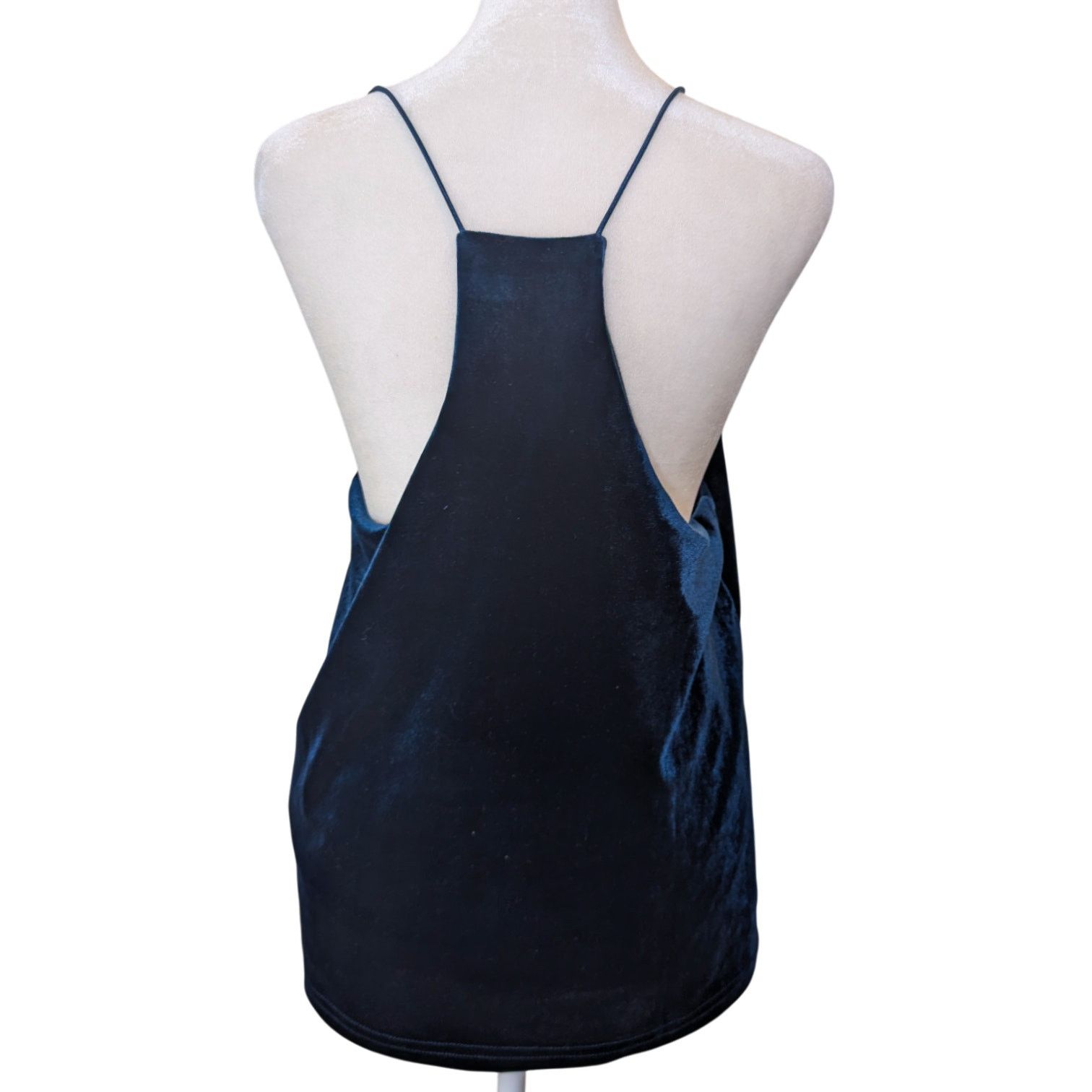 Other Bishop + Young Tessa Blue Velvet Halter Cami Top Small Size S / US 4 / IT 40 - 4 Thumbnail