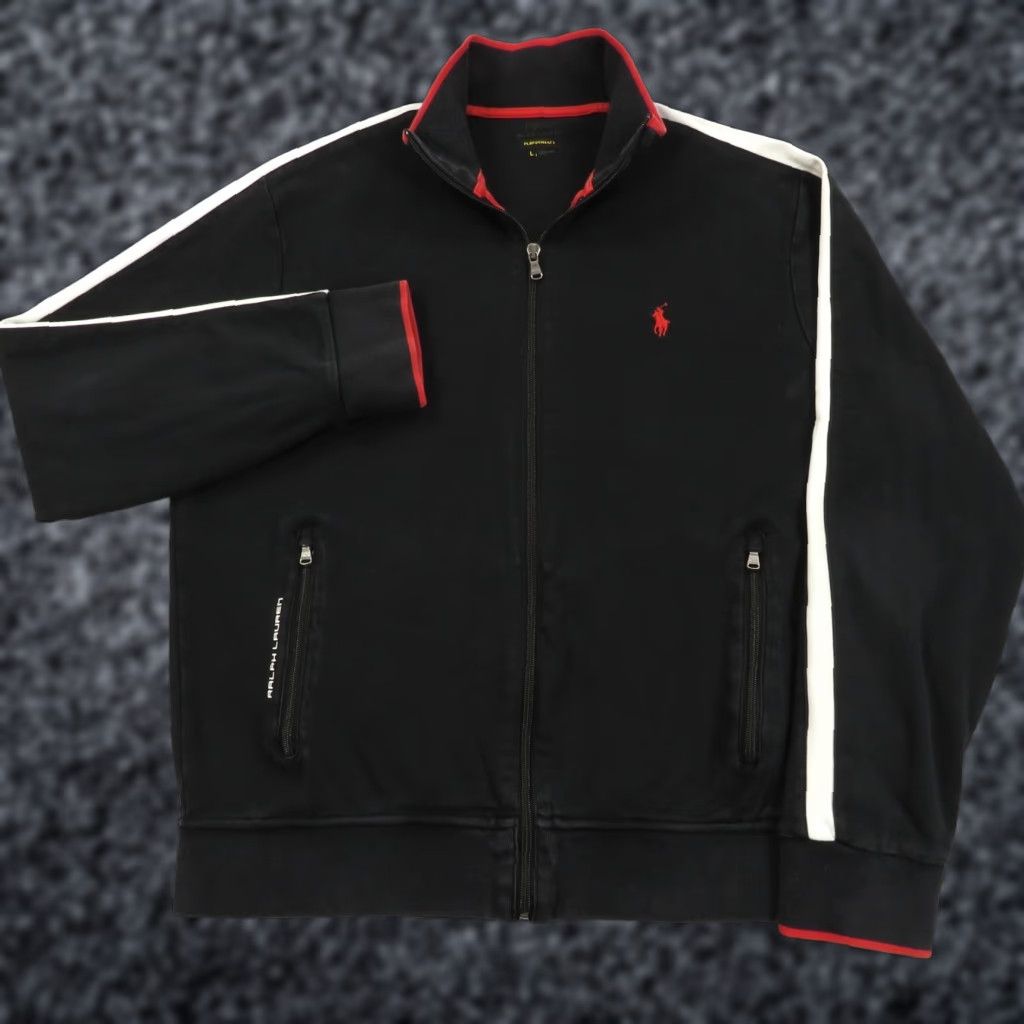 Polo Ralph Lauren Polo Ralph Lauren Jacket Mens Large Performance Full Zip Black Red Pony Sweater Size US L / EU 52-54 / 3 - 1 Thumbnail