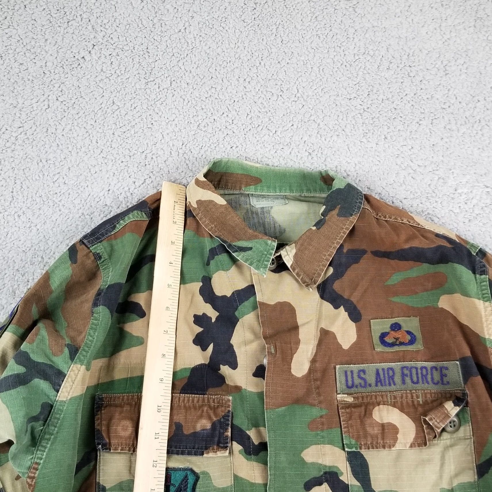 Vintage US Military Air Force Combat Field Shirt M Command Parachutist Patches Shirt Mens Medium Camouflage Vintage Size US M / EU 48-50 / 2 - 3 Thumbnail