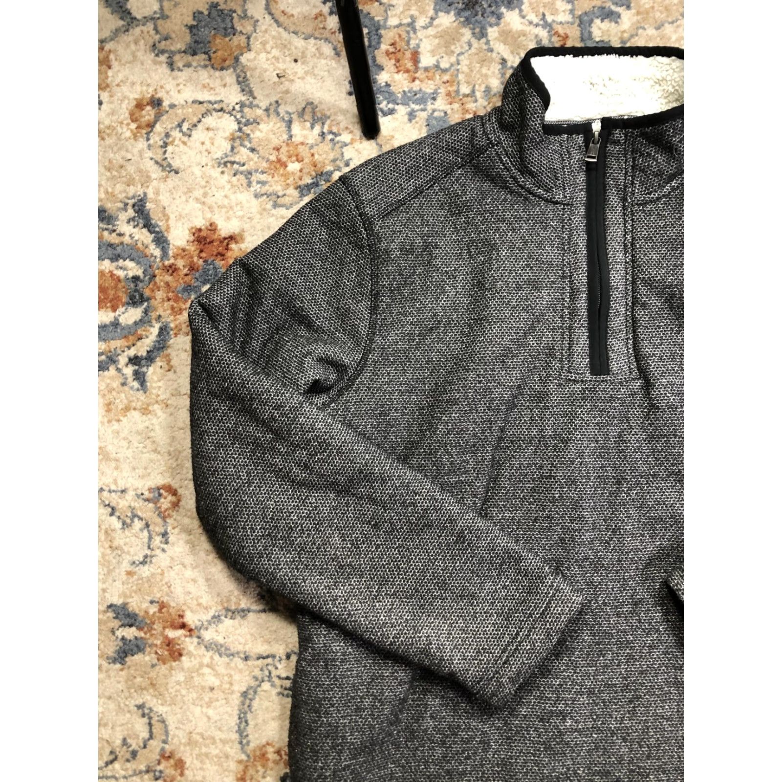 Orvis Orvis Sweater Mens L Gray Quarter Zip Mock Neck Lined Knit Pullover Size US L / EU 52-54 / 3 - 3 Thumbnail