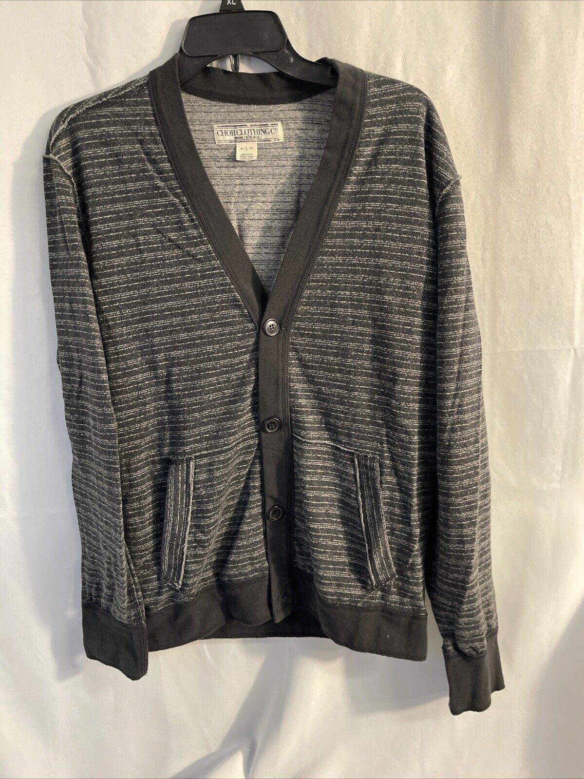 Designer Chor Clothing Co. Sz LG Cotton Cardigan Button Front Size L / US 10 / IT 46 - 1 Thumbnail