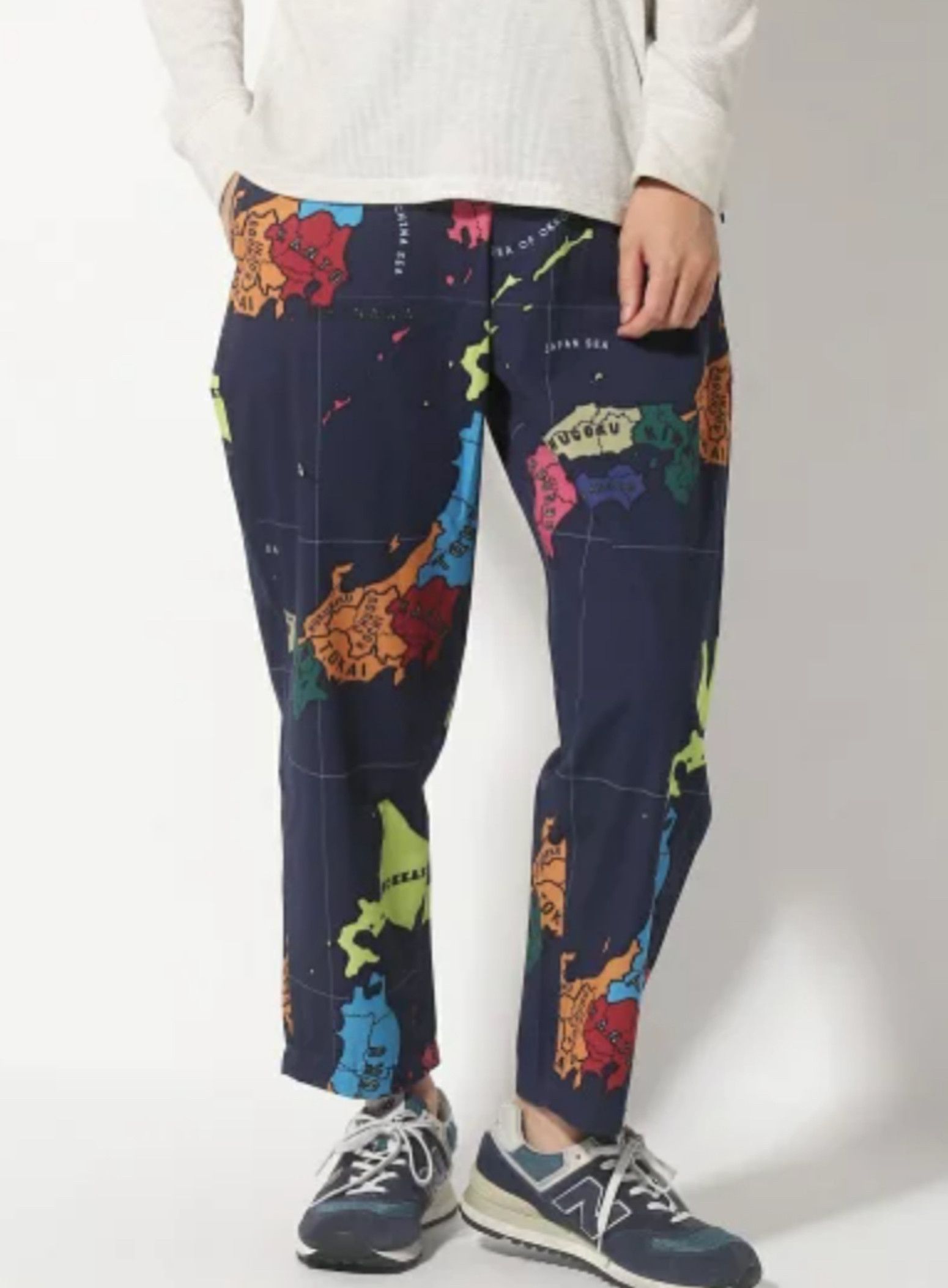 go slow caravan Go Slow Caravan Japan Map 7-Pocket Easy Pants Size US 34 / EU 50 - 14 Thumbnail