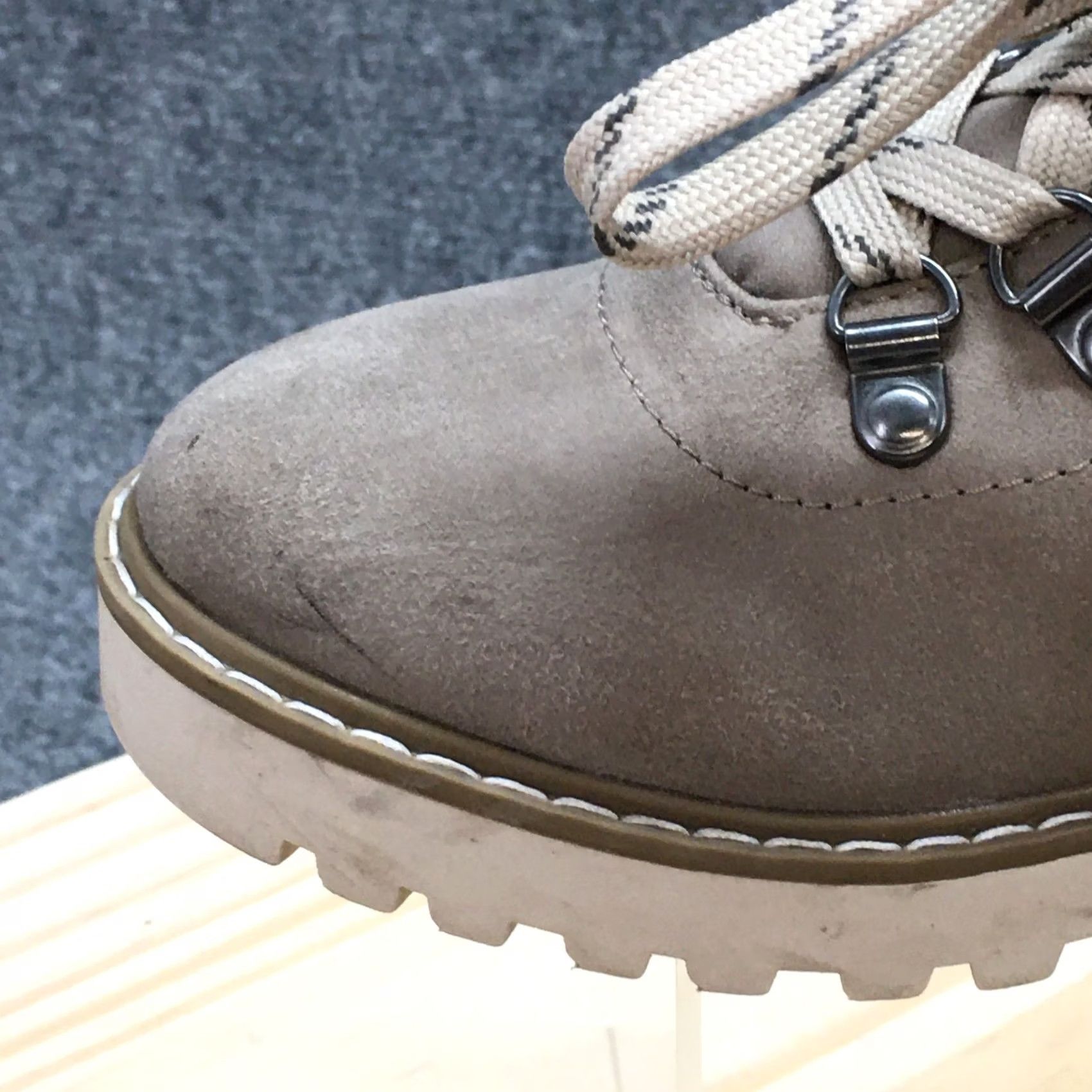 Vintage Cliffs by White Mountain Boots Womens Connie Combat Brown Lace Up Ankle Top 6.5M Casual Shoes Vintage No Size M / US 6-8 / IT 42-44 - 4 Thumbnail