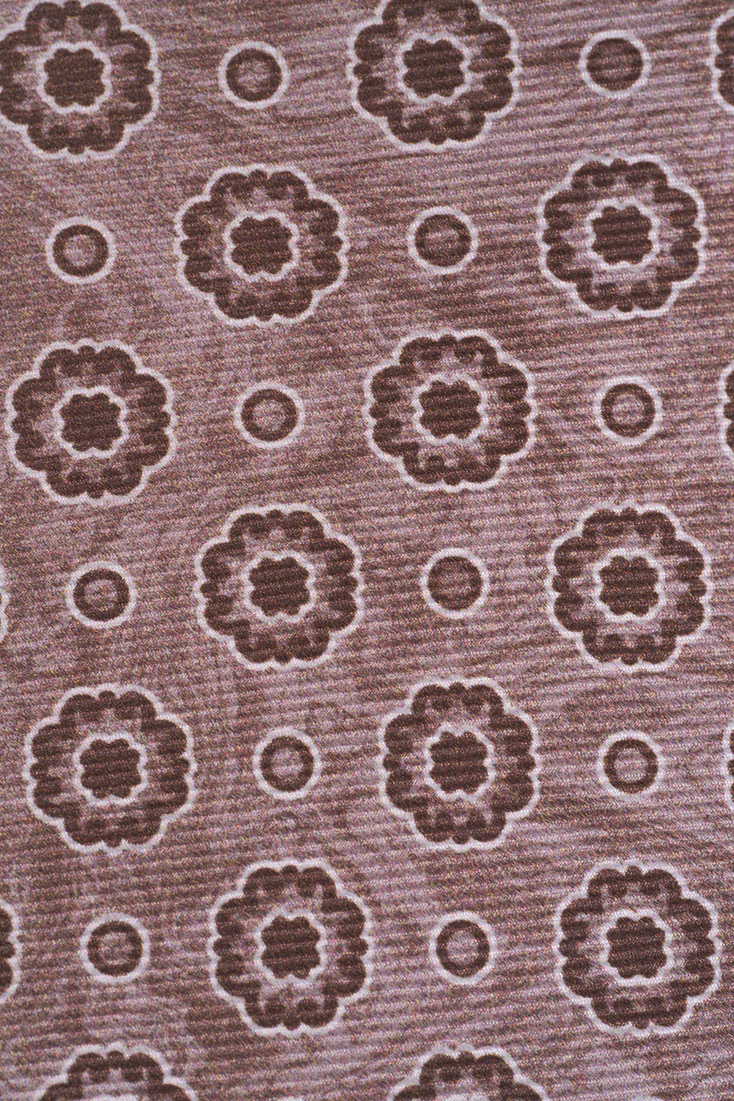 Kiton o1mtch0225 Size: OS/Medallion Print Silk Necktie in Sand Size ONE SIZE - 2 Thumbnail