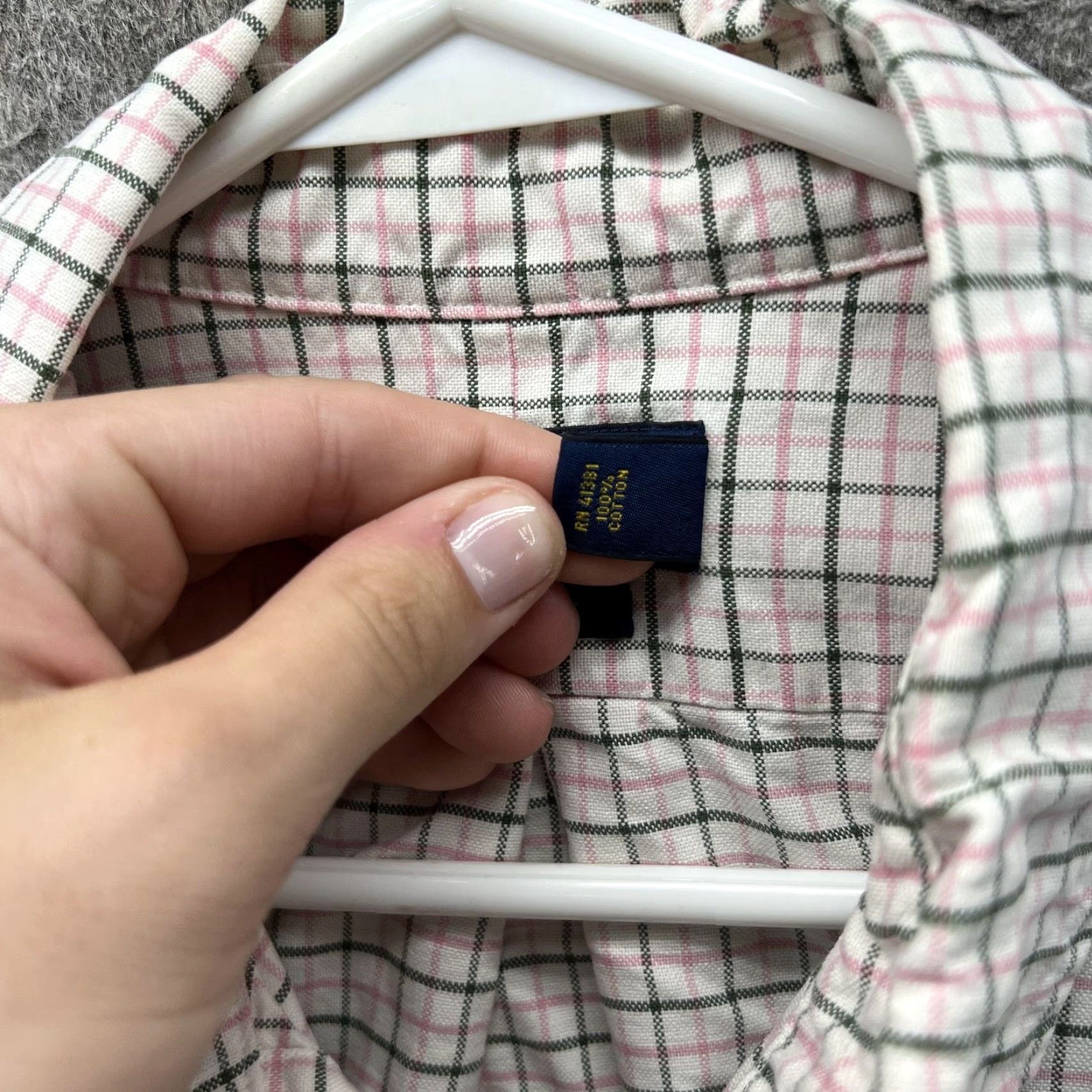 Ralph Lauren Ralph Lauren Shirt Mens XL White Check Long Sleeve Button Front Custom Fit Size US XL / EU 56 / 4 - 3 Thumbnail