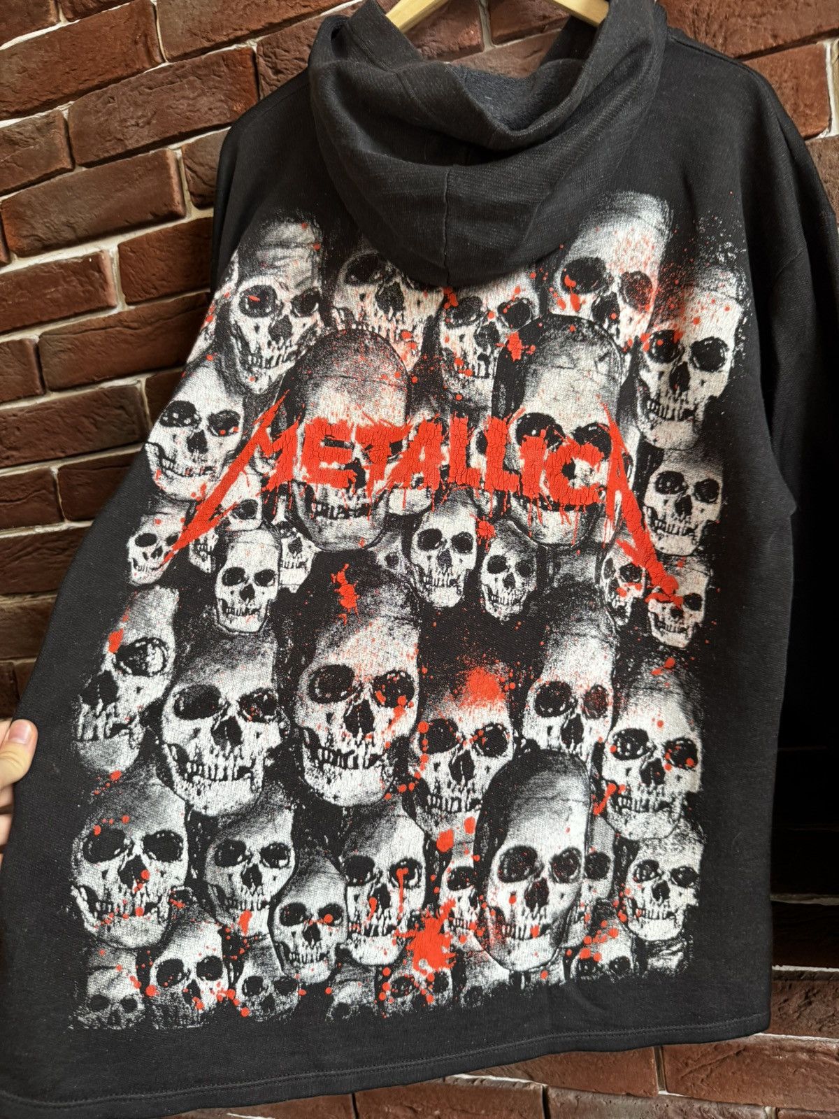 Band Tees Vintage 90s Metallica AOP Print Metal Band Tee Hoodie XL Size US XL / EU 56 / 4 - 7 Thumbnail