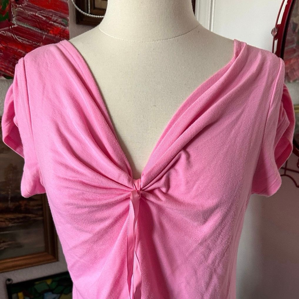 Other kim & cami pink low cut short sleeve shirt top Size M / US 6-8 / IT 42-44 - 2 Thumbnail
