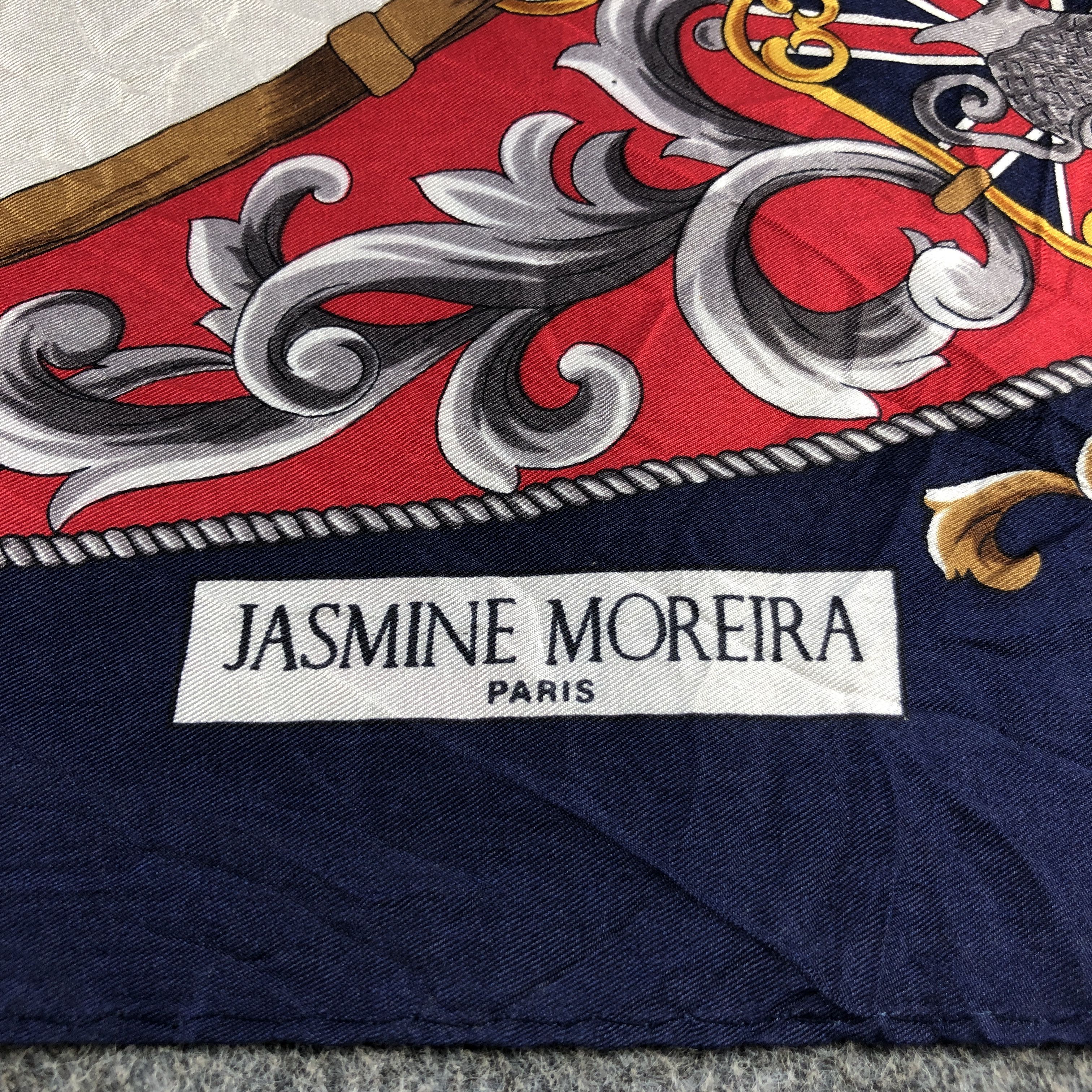 Japanese Brand Vintage Jasmine Moreira Tassel Silk Scarf M1268 Size ONE SIZE - 4 Thumbnail