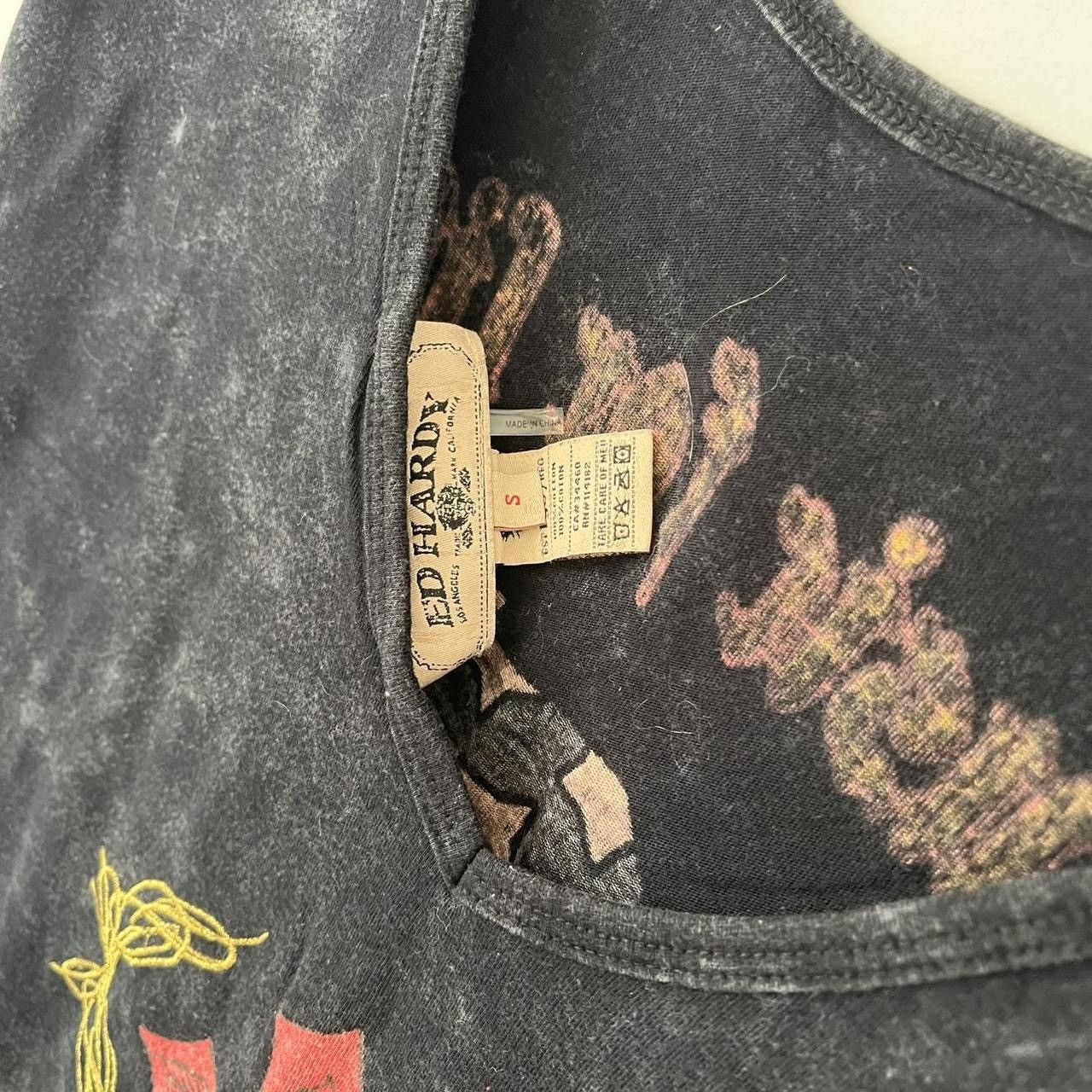 Ed Hardy Ed Hardy Y2K Rhinestone Skull Graphic Baby Tee Size S / US 4 / IT 40 - 7 Thumbnail