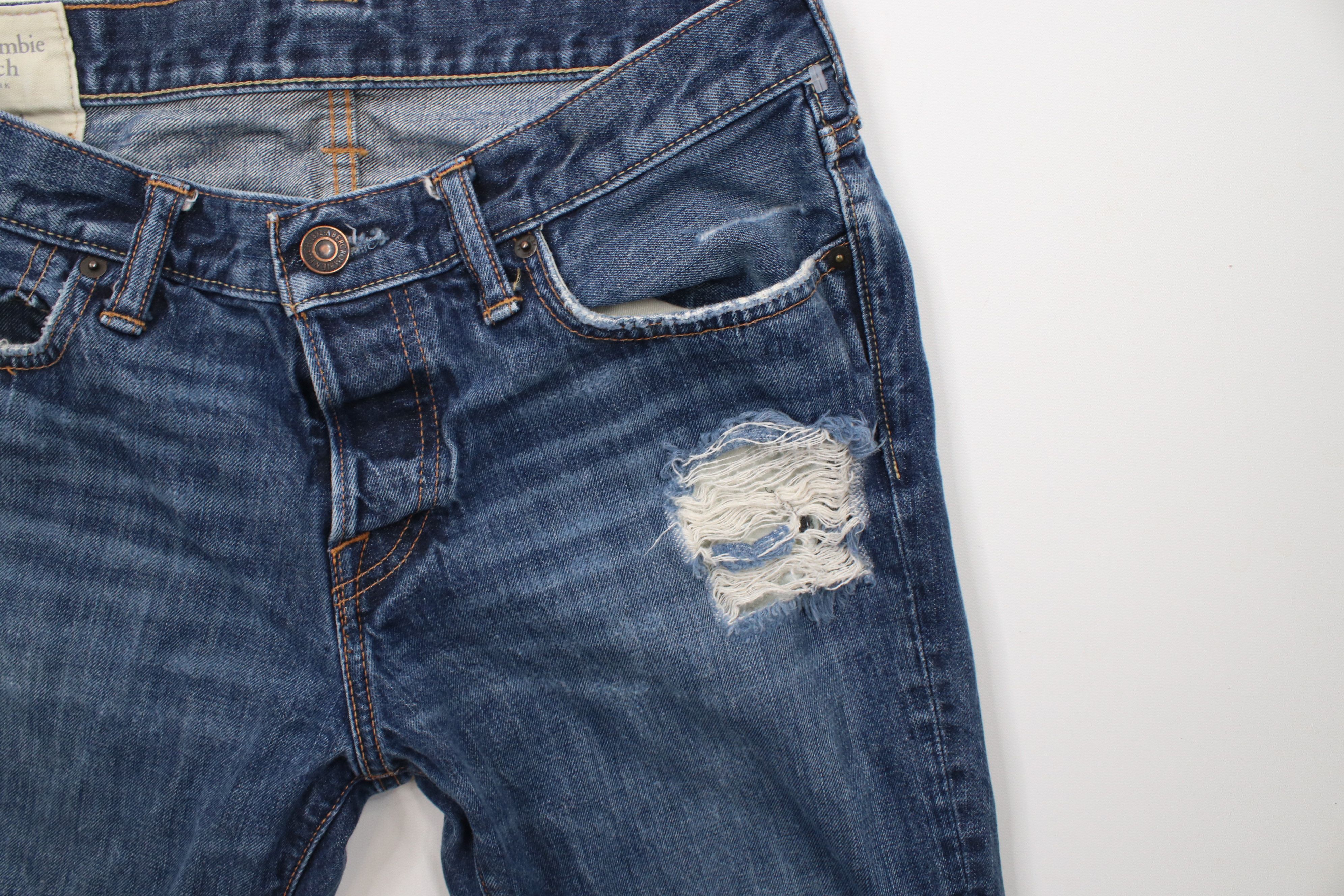 Abercrombie & Fitch × Vintage Vintage Y2K Abercrombie & Fitch Fly Skinny Leg Denim Jeans Size US 32 / EU 48 - 6 Thumbnail