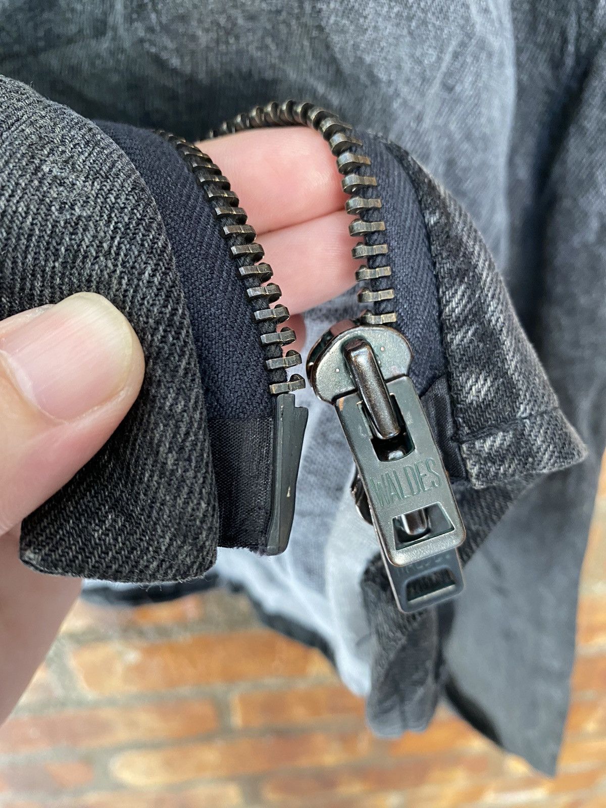Japanese Brand × Nepenthes × Yasuyuki Ishii Vtg Cut and Rebuild Levis Ink Japan Waldes Zipper Size US XS / EU 42 / 0 - 17 Thumbnail