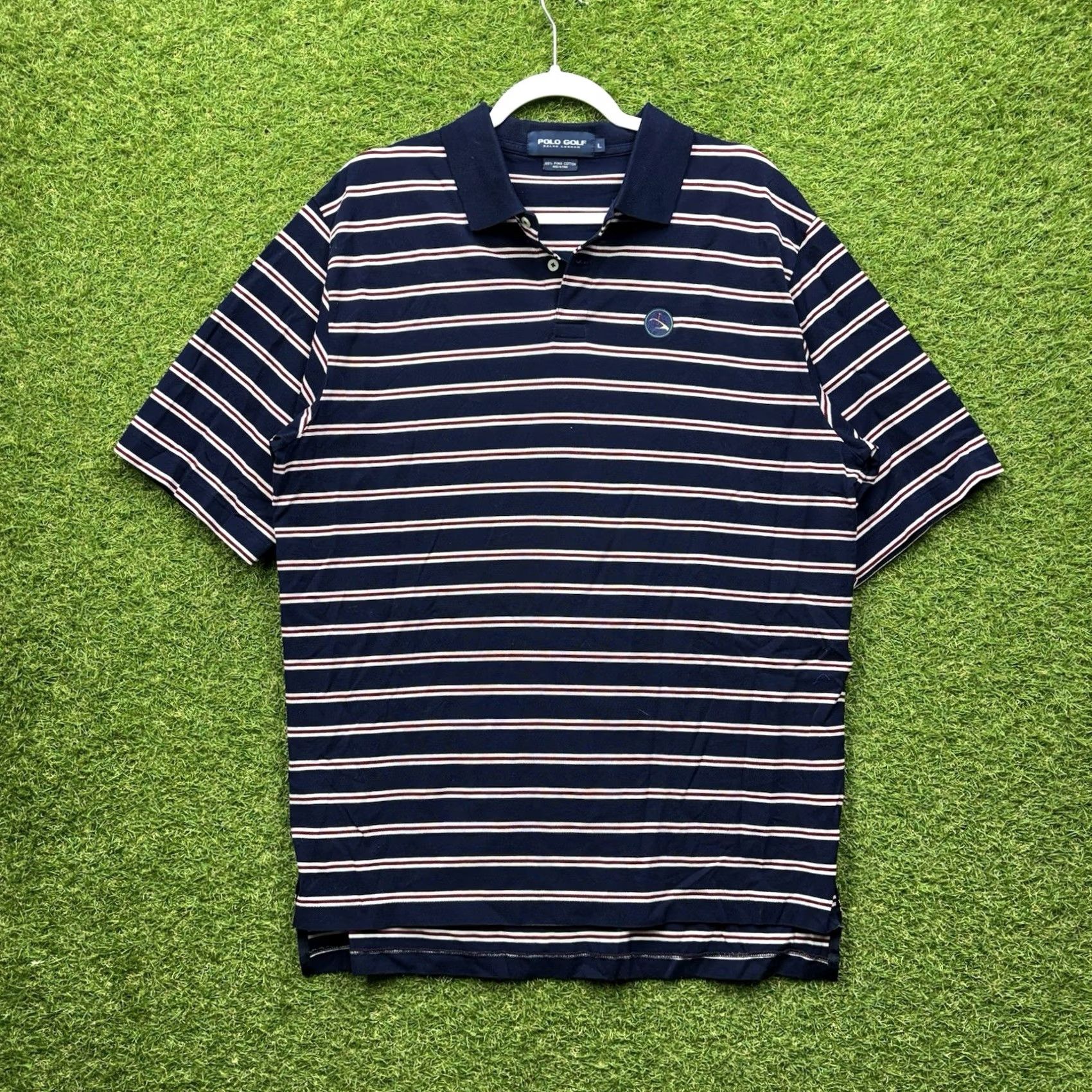 Polo Ralph Lauren Polo Ralph Lauren Polo Shirt Mens Large Short Sleeve Collared Performance Golf Striped Blue Logo Classic RLX Shirt Mens Size US L / EU 52-54 / 3 - 2 Thumbnail