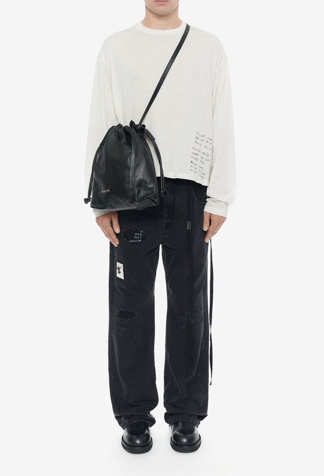 Ann Demeulemeester Last Ann Demeulemeester Emil “Bike” Print Long T-Shirt Size US XL / EU 56 / 4 - 4 Thumbnail