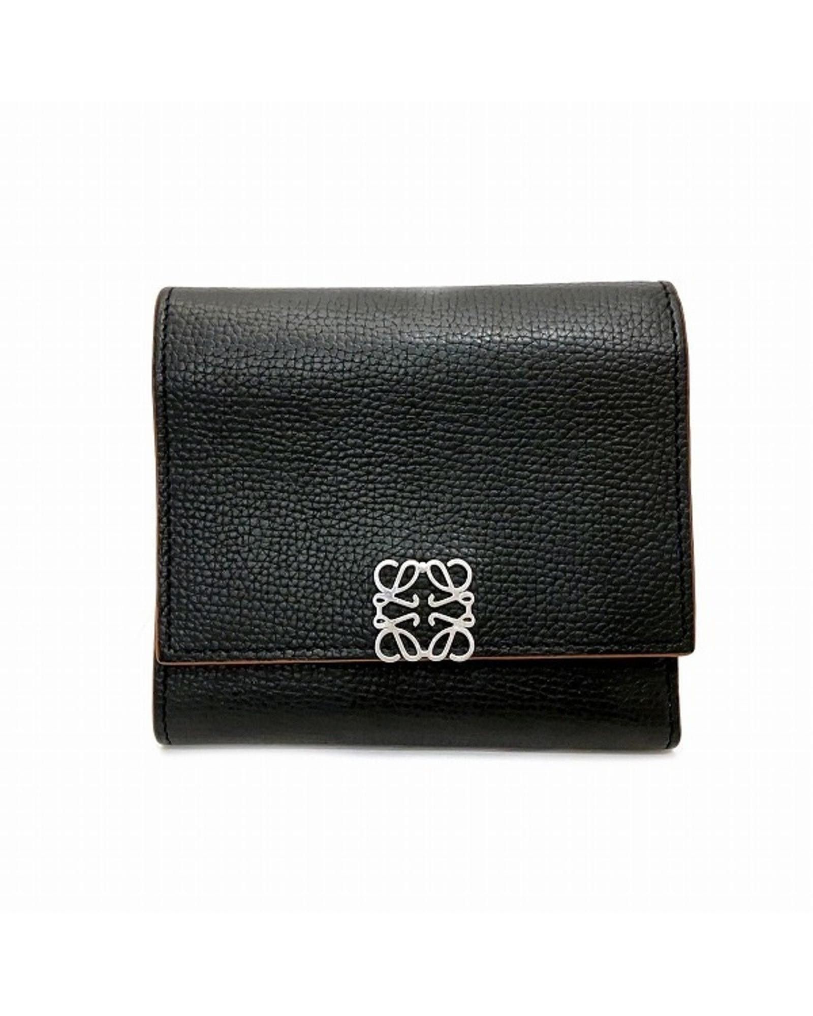 image of Sophisticated Black Leather Shoulder Bag With Iconic Design By Loewe, Women's