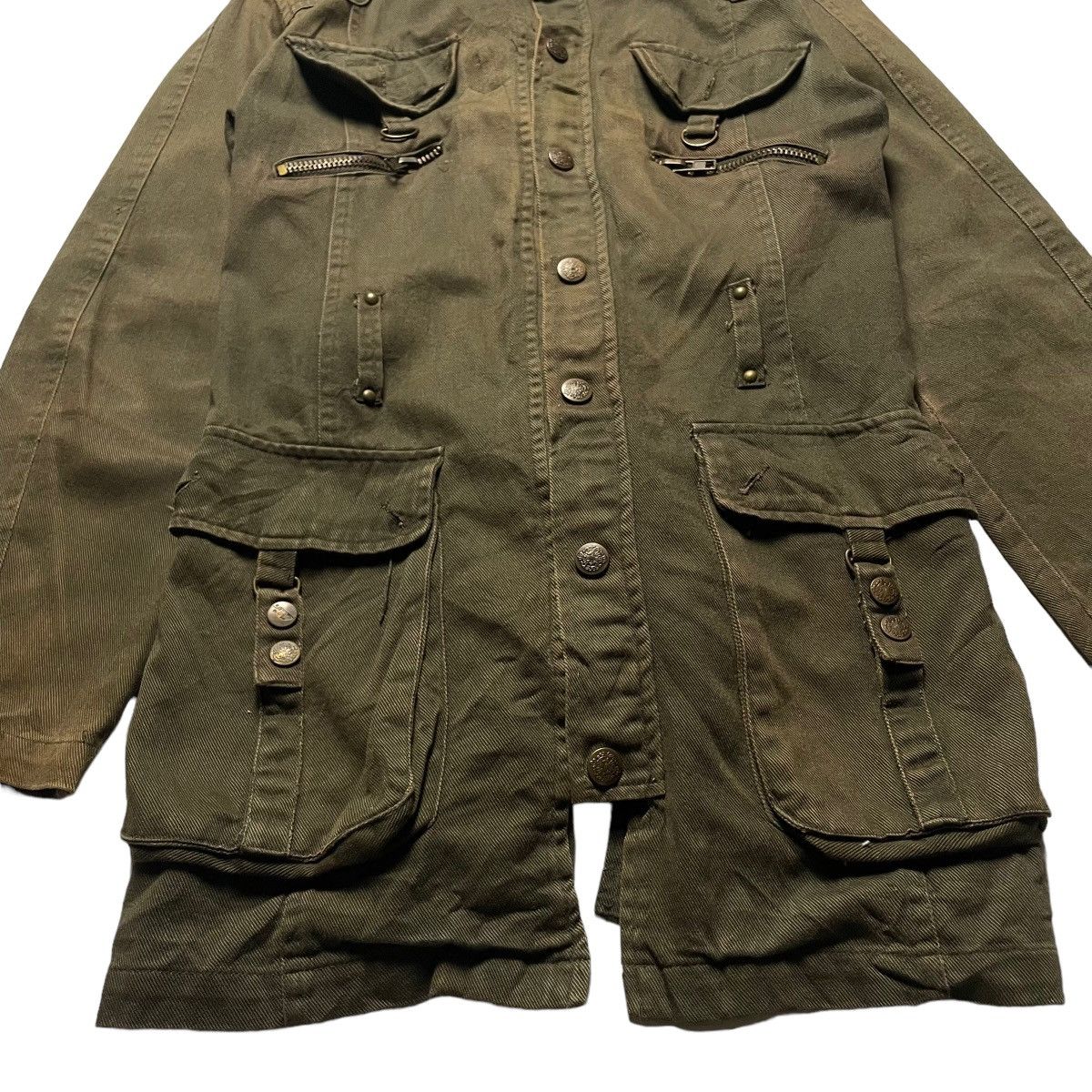 If Six Was Nine × Japanese Brand × Le Grande Bleu (L.G.B.) 🇯🇵 VINTAGE 1998 H.C.M HOMME BONDAGE PARKA JACKET Size US M / EU 48-50 / 2 - 4 Thumbnail