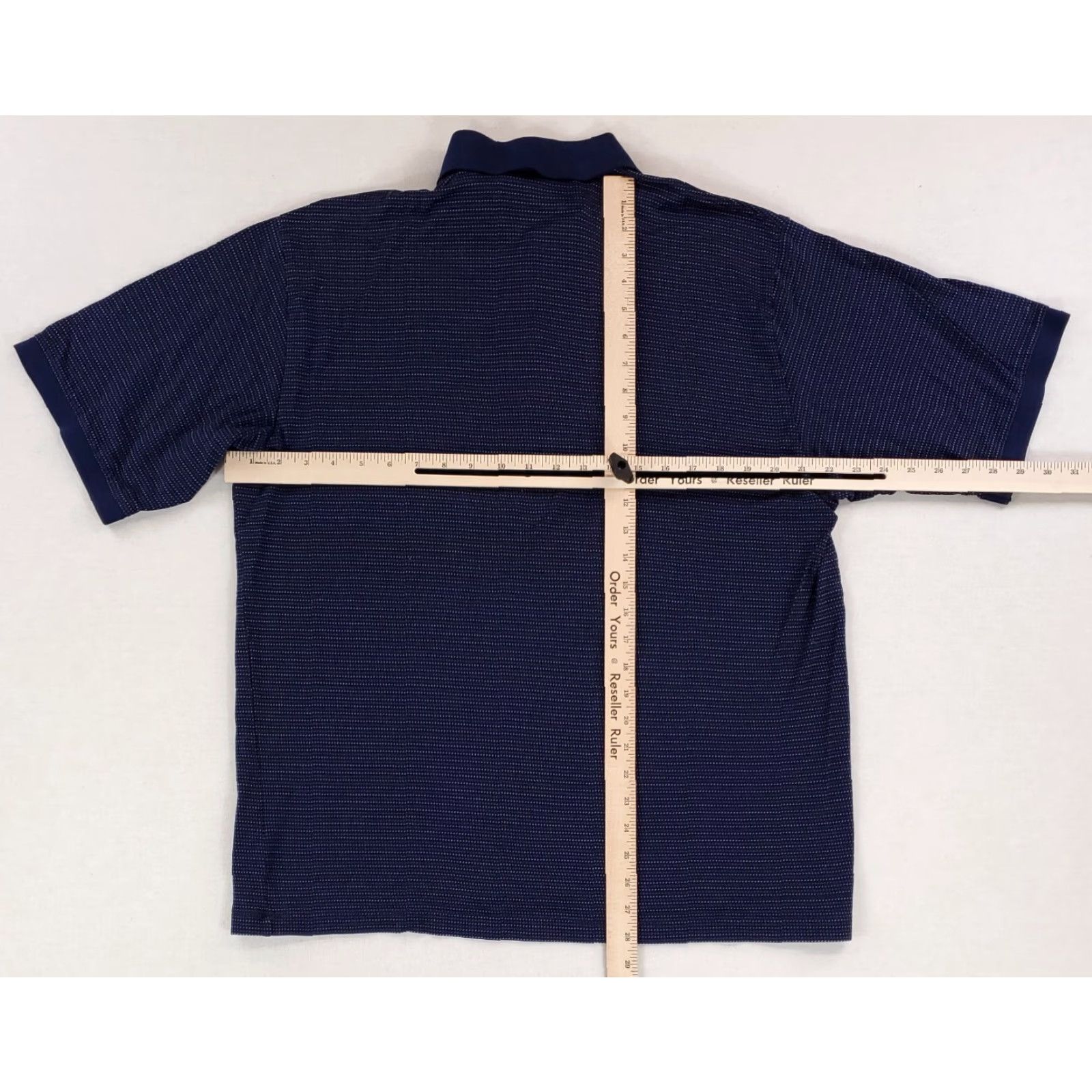 Vintage Bobby Jones Collection Embroidered Polo Blue Dot Stripe Made in Italy Mens XL Size US XL / EU 56 / 4 - 5 Thumbnail