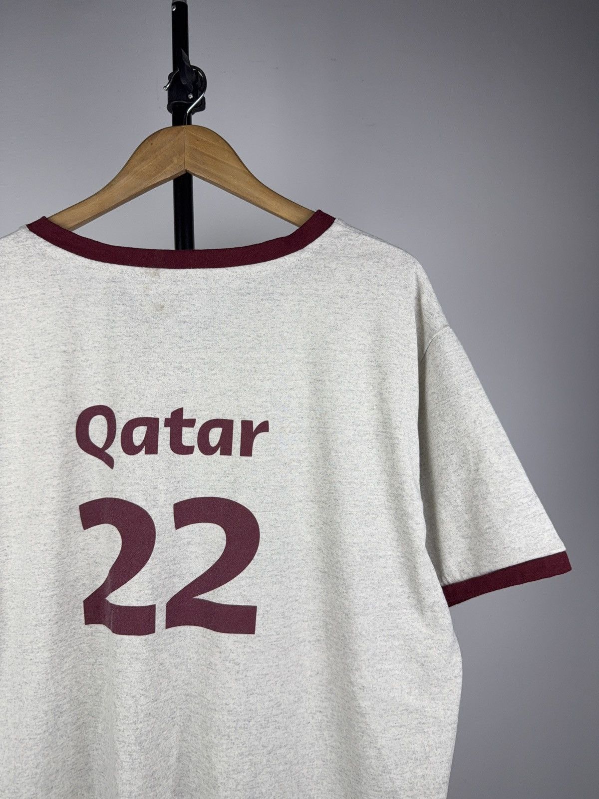 Vintage FIFA World Cup 2022 QATAR Airways Official Tee Shirt Size US L / EU 52-54 / 3 - 8 Thumbnail