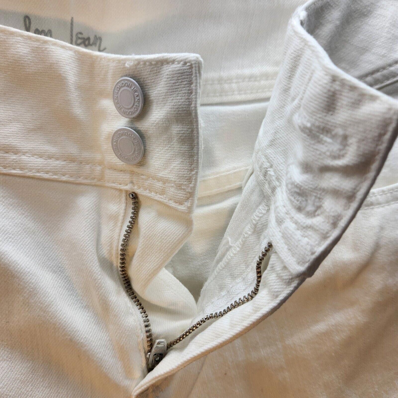 Designer New London Jean White Capri Jeans Size 14 Size 36" / US 14 / IT 50 - 4 Thumbnail