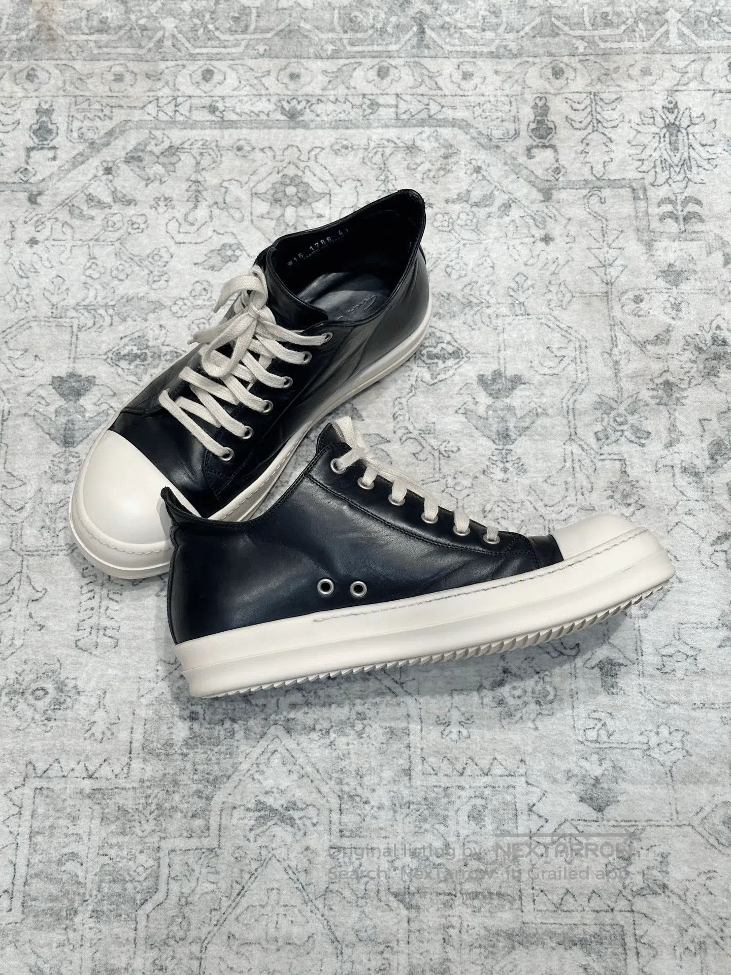 Rick Owens Rick Owens Main Line Leather Low-Top. Size US 8.5 / EU 41-42 - 6 Thumbnail