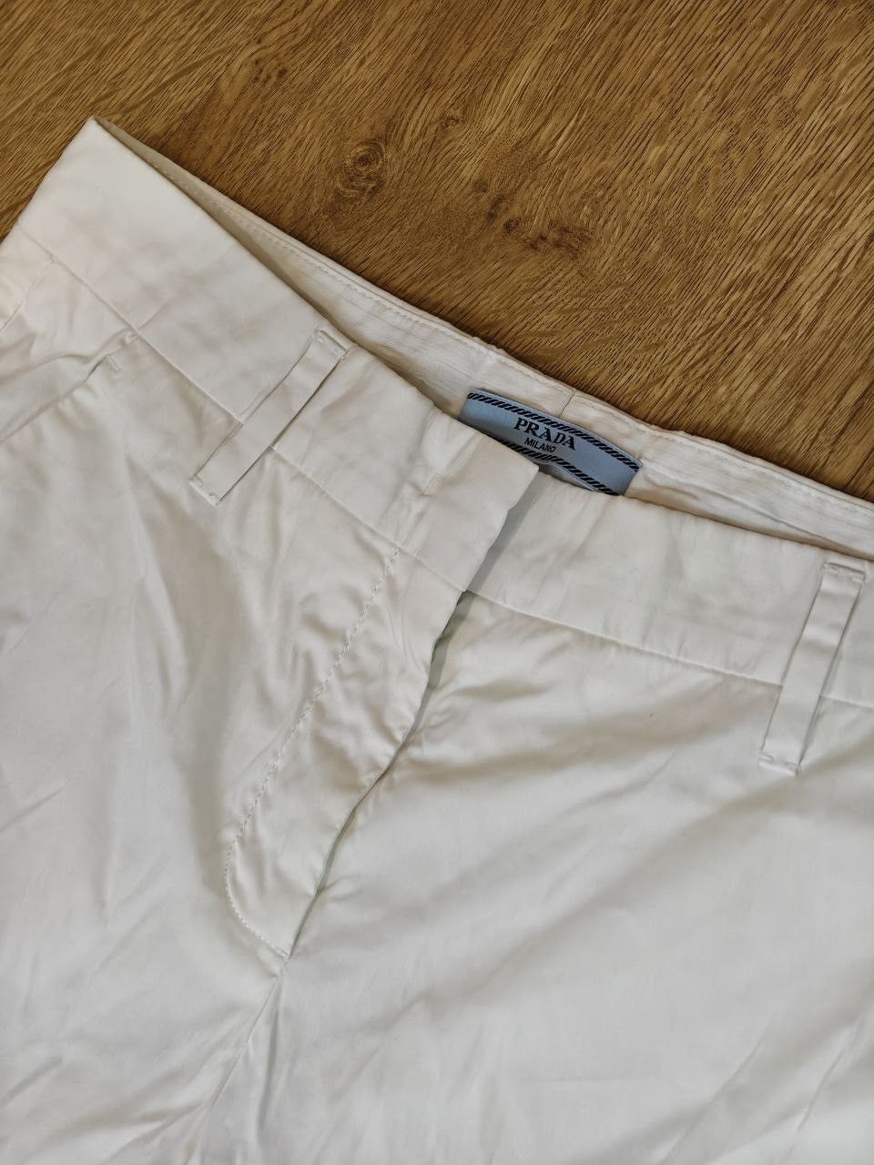 Prada × Vintage Stylish Prada White Pants 2025 Size 38, Like New! Size 38" / US 16 / IT 52 - 8 Thumbnail