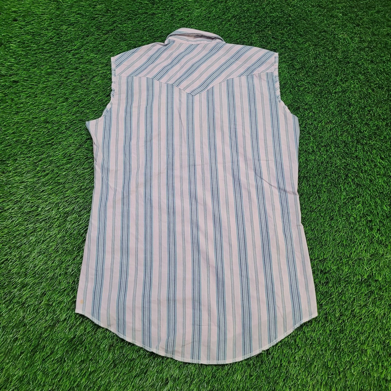 Vintage VTG 70s H Bar C Western Pearl Snap Cut Off Shirt Medium Slim Size US M / EU 48-50 / 2 - 5 Thumbnail