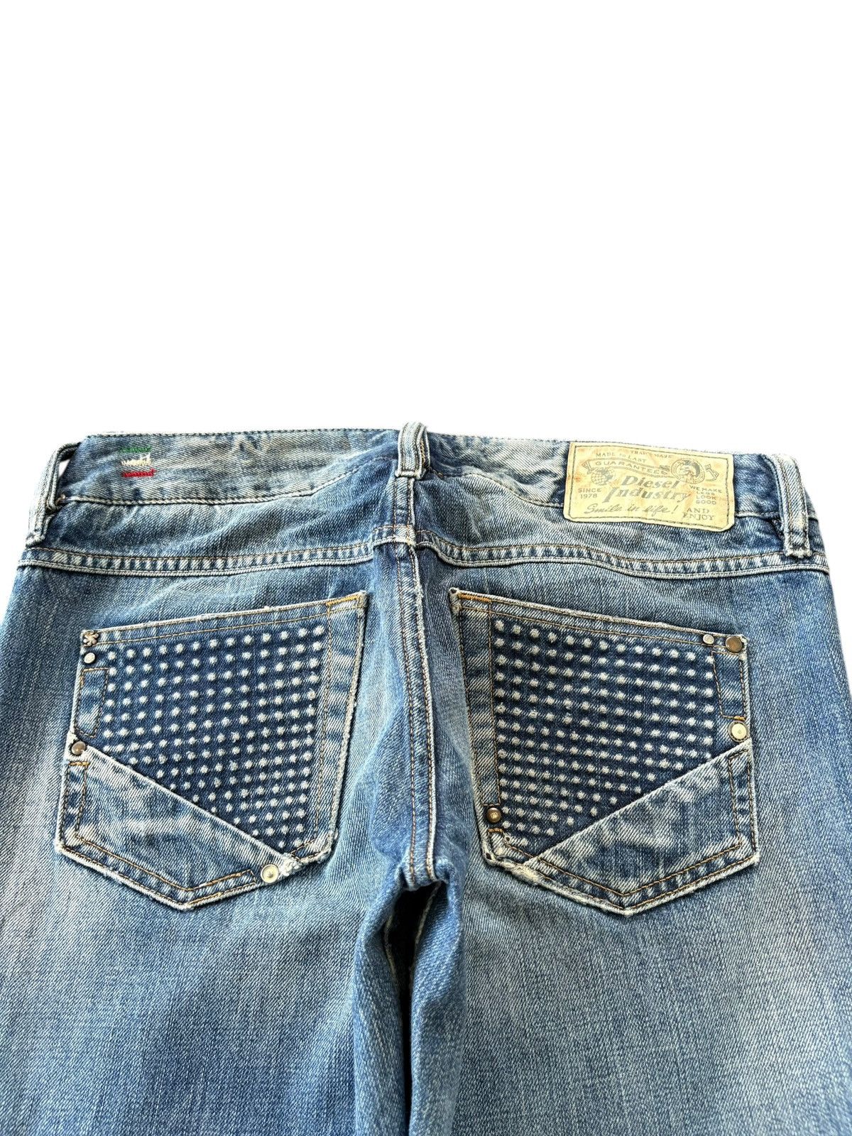 Diesel Vintage Diesel Lhela Beaded Pocket Distressed Jeans Size 31" - 4 Thumbnail