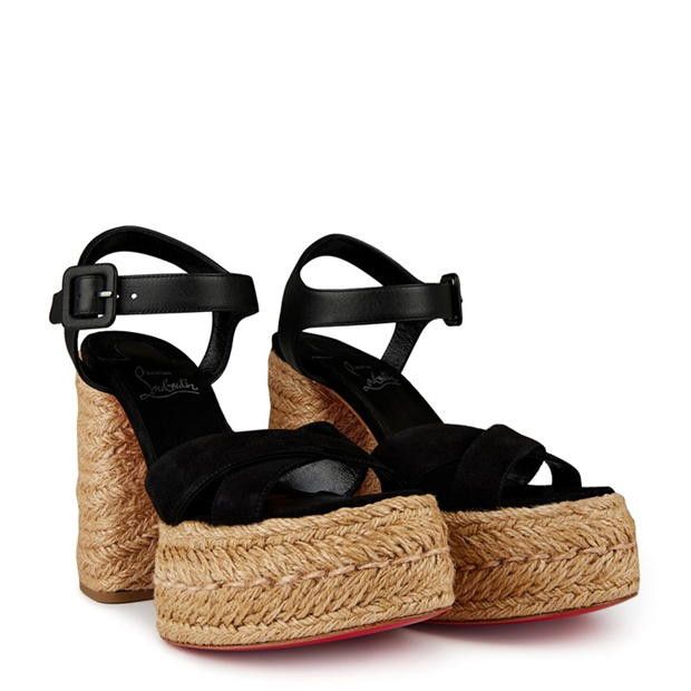 Christian Louboutin Super Calakala 130mm Espadrille Sandals Size US 7 / IT 37 - 4 Thumbnail