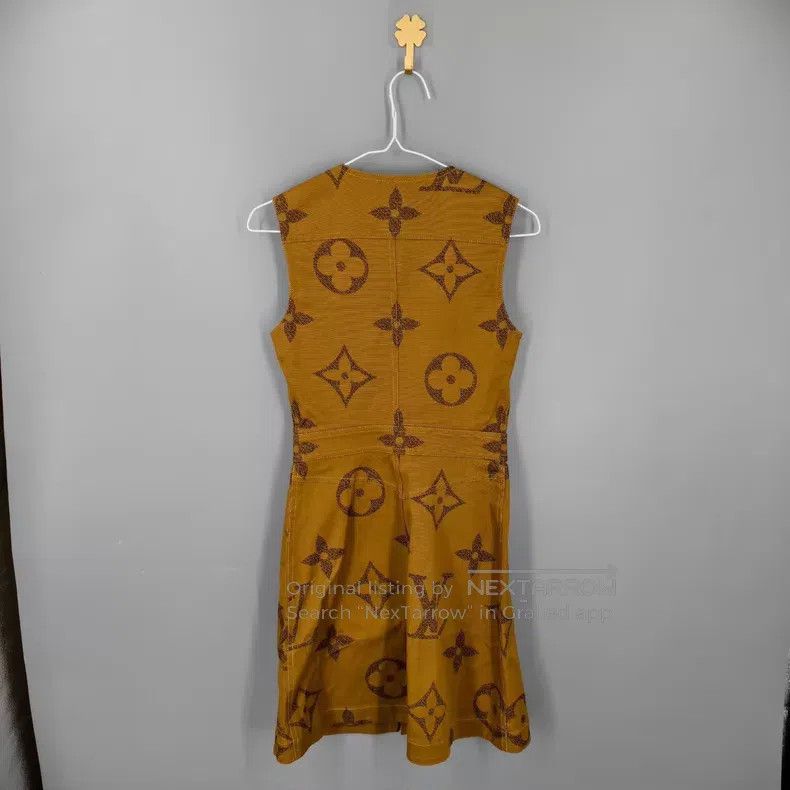 Louis Vuitton Louis Vuitton Sleeveless Brown Full Print Print Dress Size XXS / US 00 / IT 34 - 2 Thumbnail