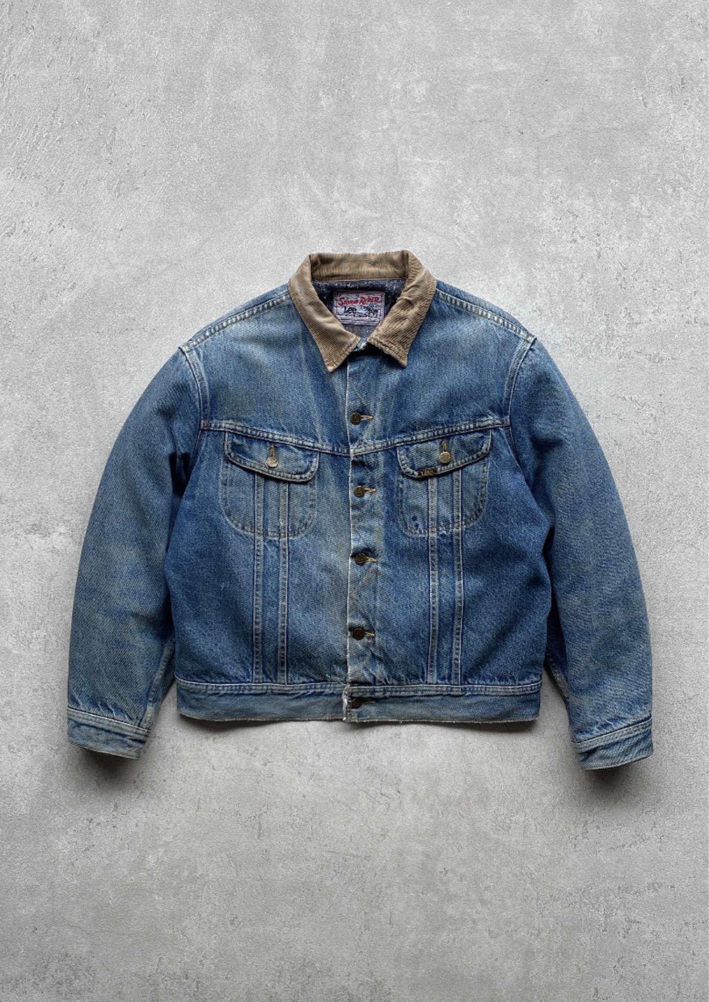 image of Storm Rider Vintage 1970's Lee Strom Rider Usa Faded Denim Jacket, Men's (Size Large)