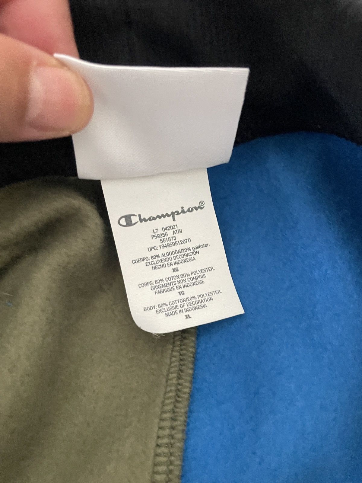 Champion Classic Fleece Color Block joggers Size US 34 / EU 50 - 6 Thumbnail