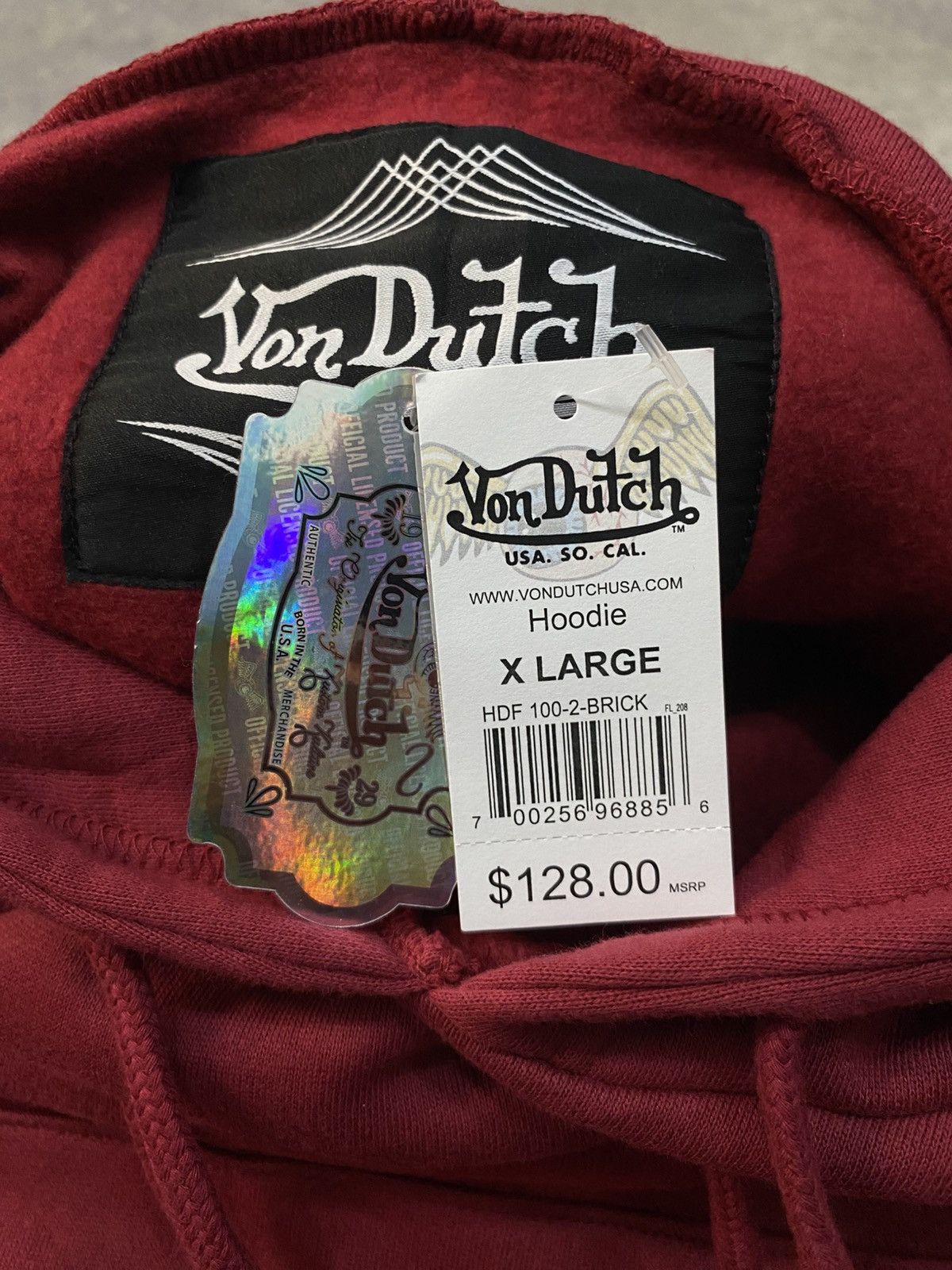 Vintage × Von Dutch Von Dutch Eye Hoodie Size US XL / EU 56 / 4 - 5 Thumbnail